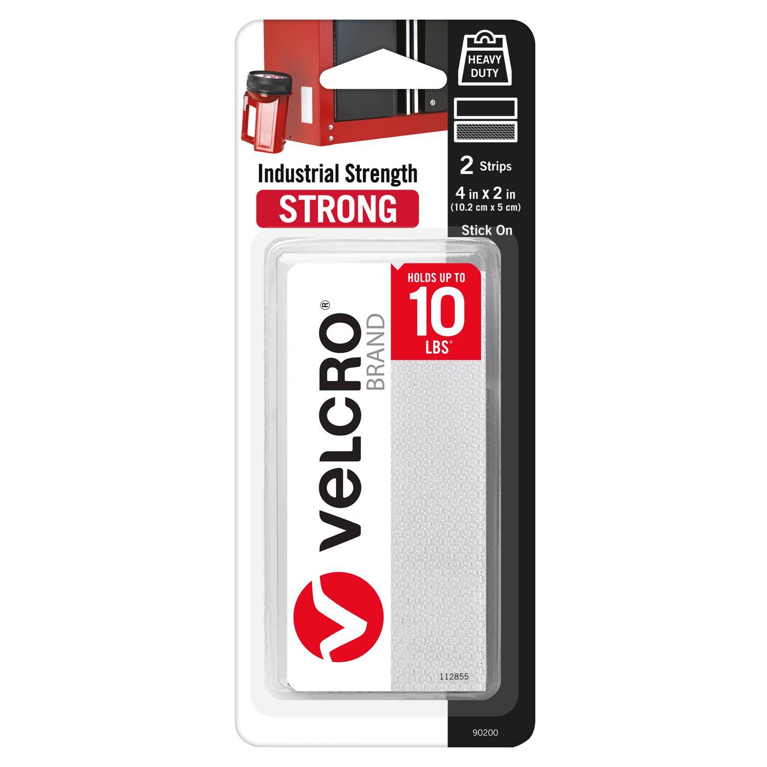VELCRO Brand Industrial Strength Small Nylon Hook and Loop Fastener 4 in. L 2 pk