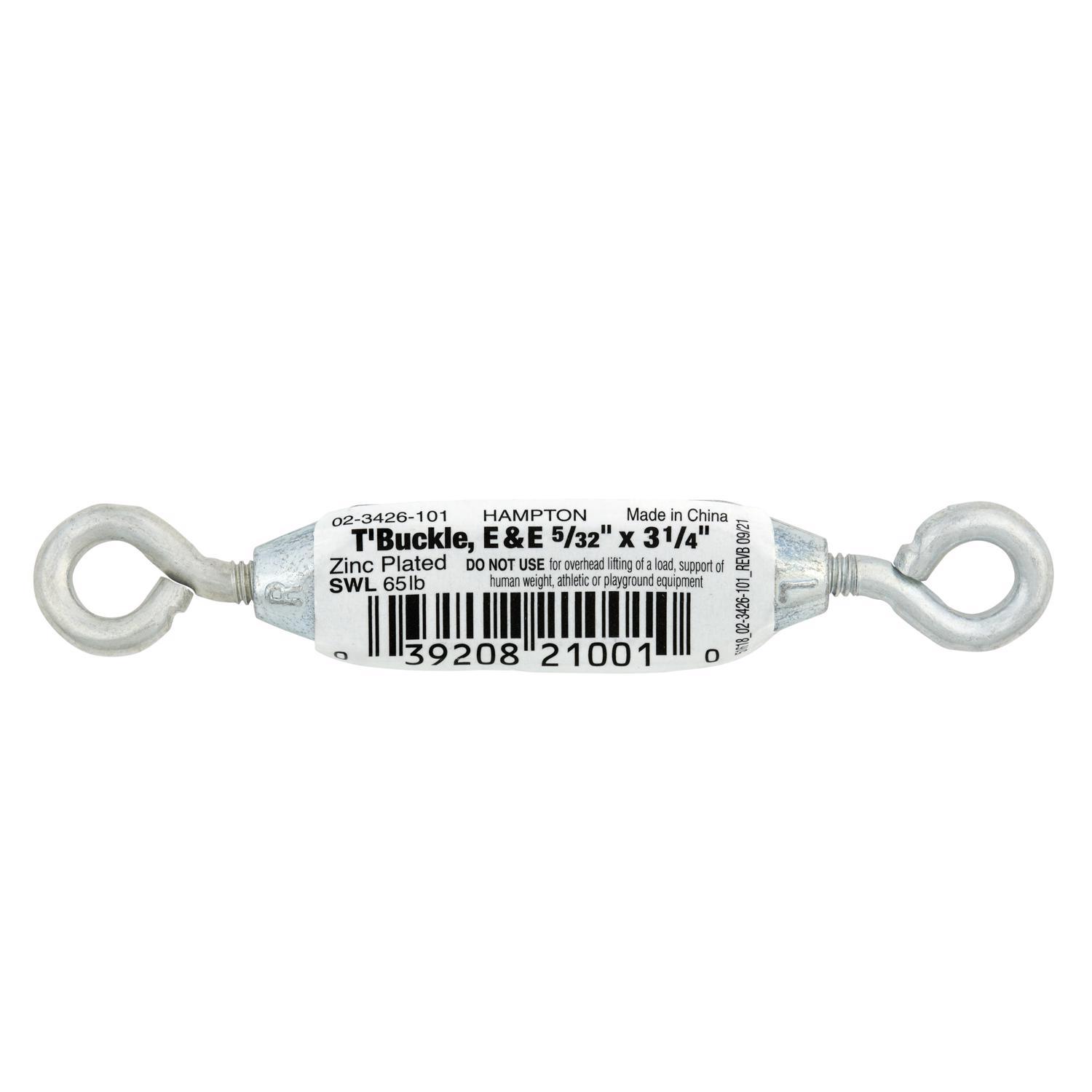 Hampton Zinc-Plated Aluminum/Steel Turnbuckle 65 lb