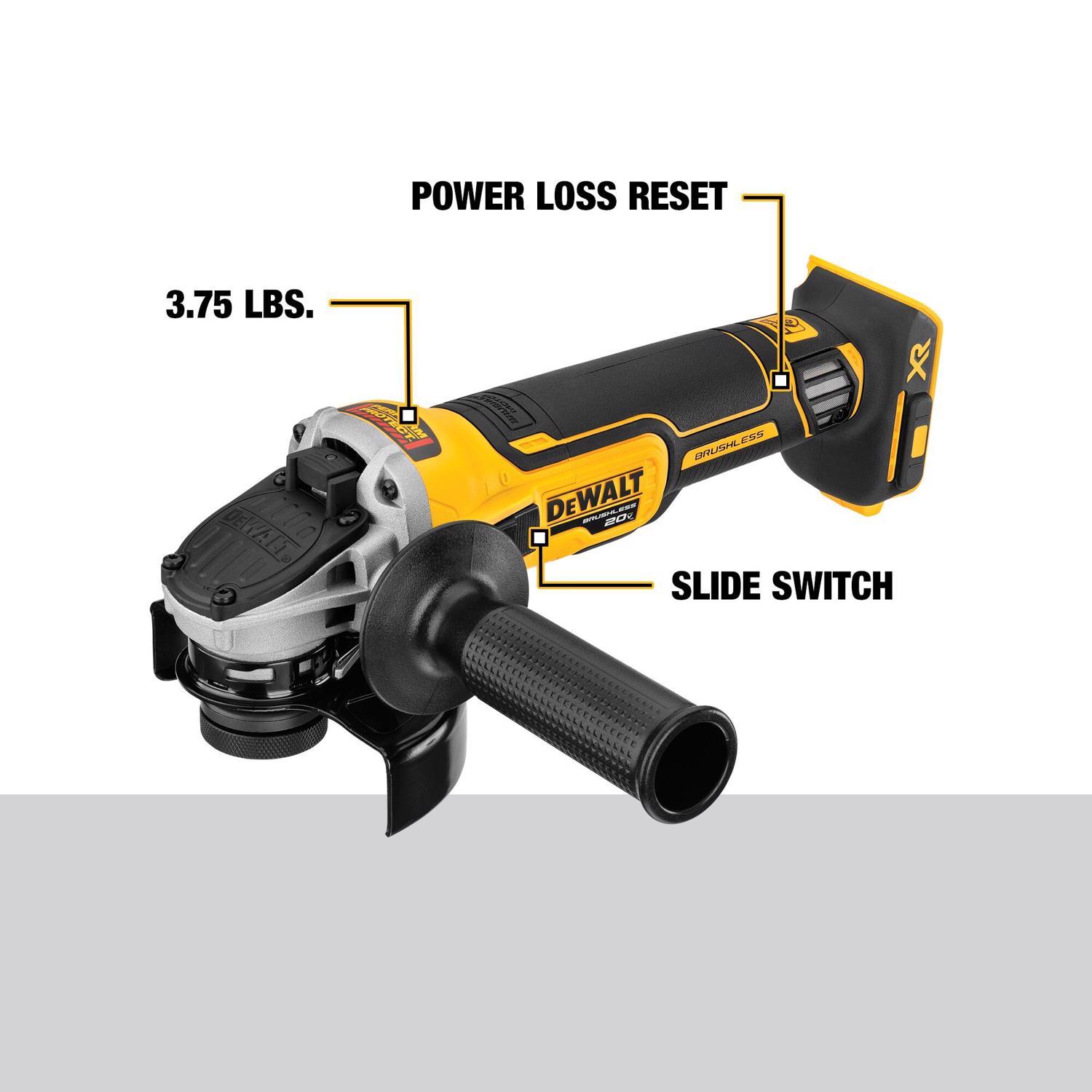 DEWALT 20V MAX Cordless 4-1/2 in. Small Angle Grinder Tool Only