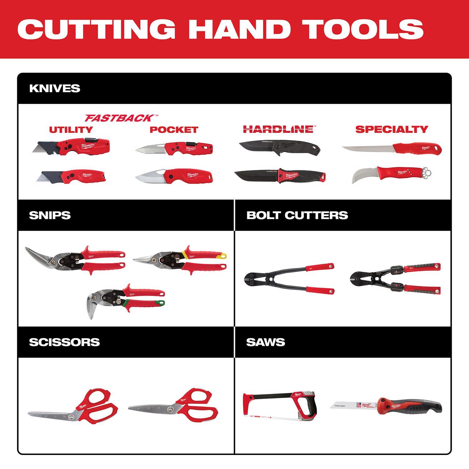 Milwaukee 12 in. Fixed Blade Smooth Insulation Knife Red 1 pk