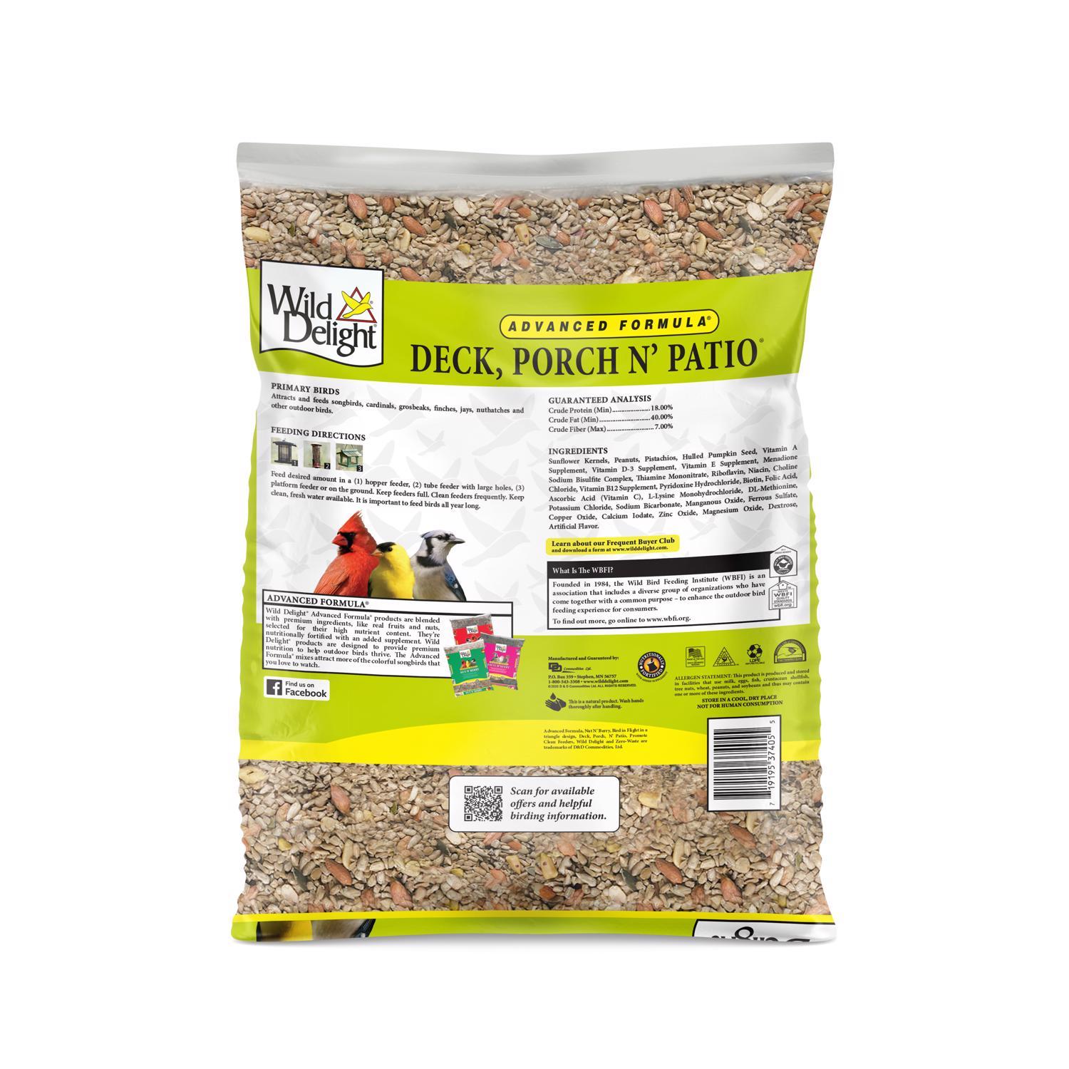 Wild Delight Deck Porch N Patio Assorted Species Sunflower Seeds Wild Bird Food 5 lb
