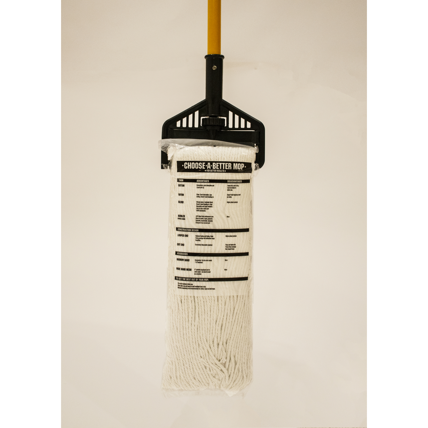 Elite Mops and Brooms 24 oz Cut End Rayon Mop Refill 1 pk Stine Home