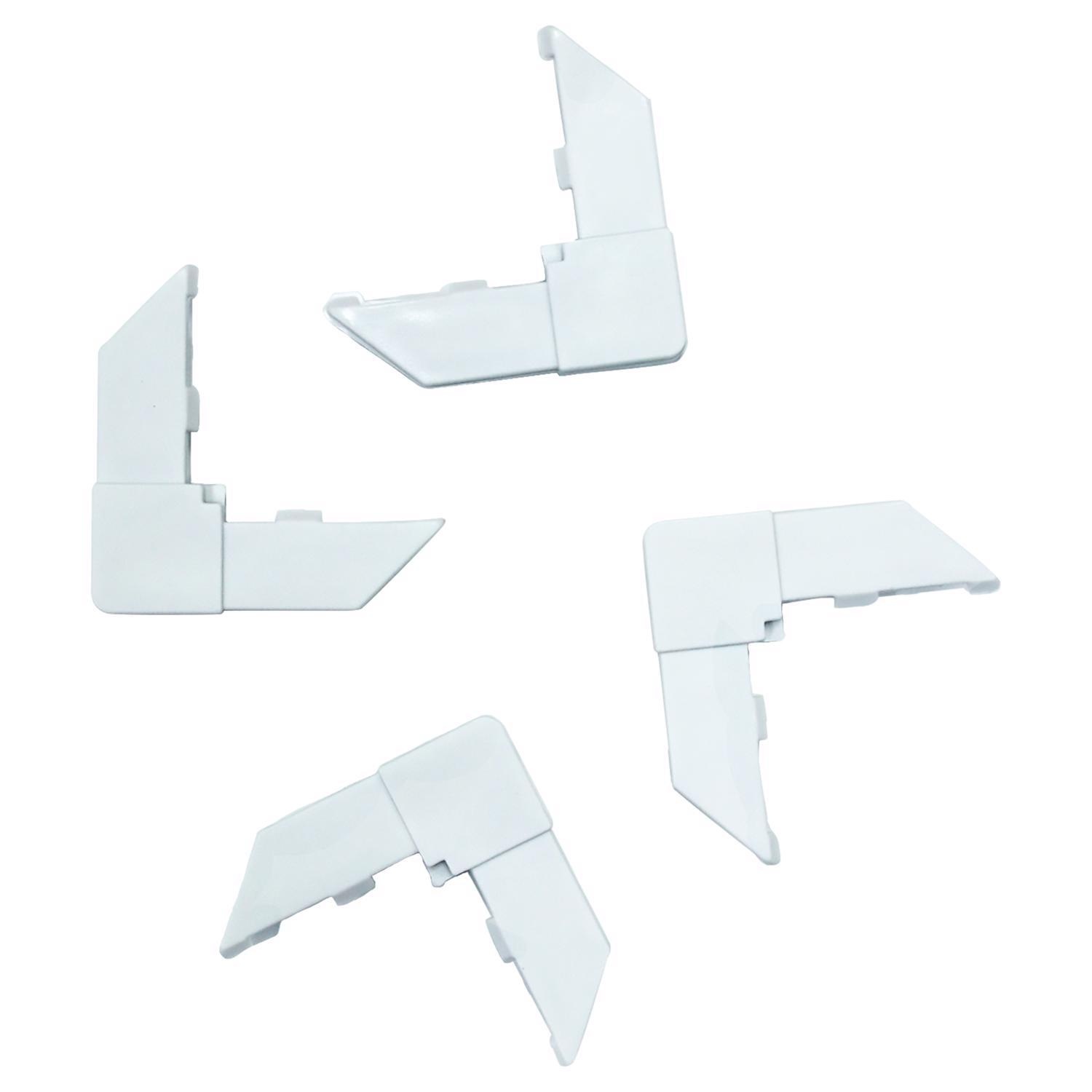 Phifer Wire White Plastic 3 in. W X 6 in. L Screen Frame Corner 4 Pack