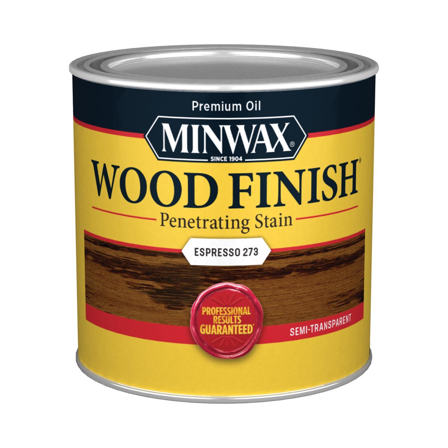 Minwax Wood Finish Semi-Transparent Espresso Oil-Based Penetrating Wood Stain 1/2 pt