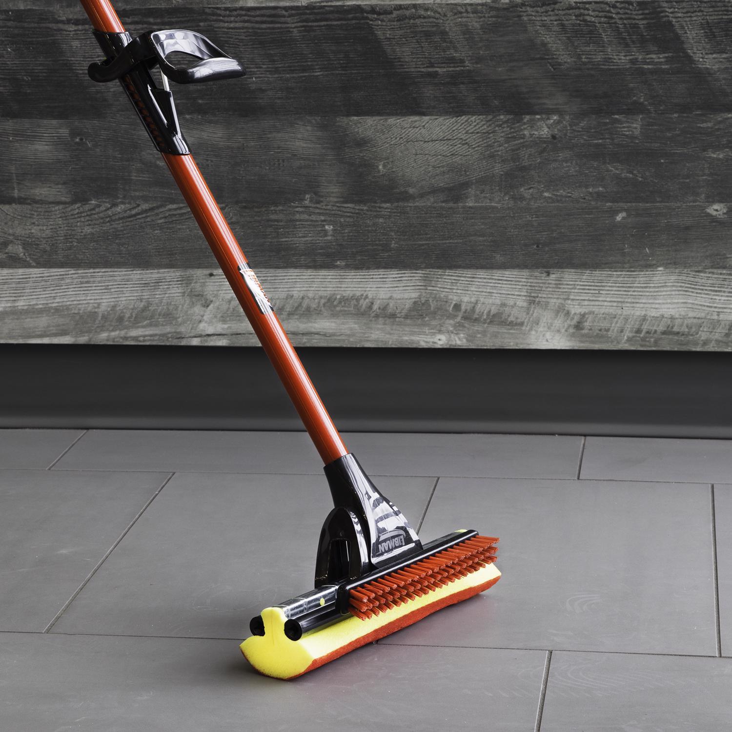 Libman 12 in. W Roller Mop with Scrub Brush