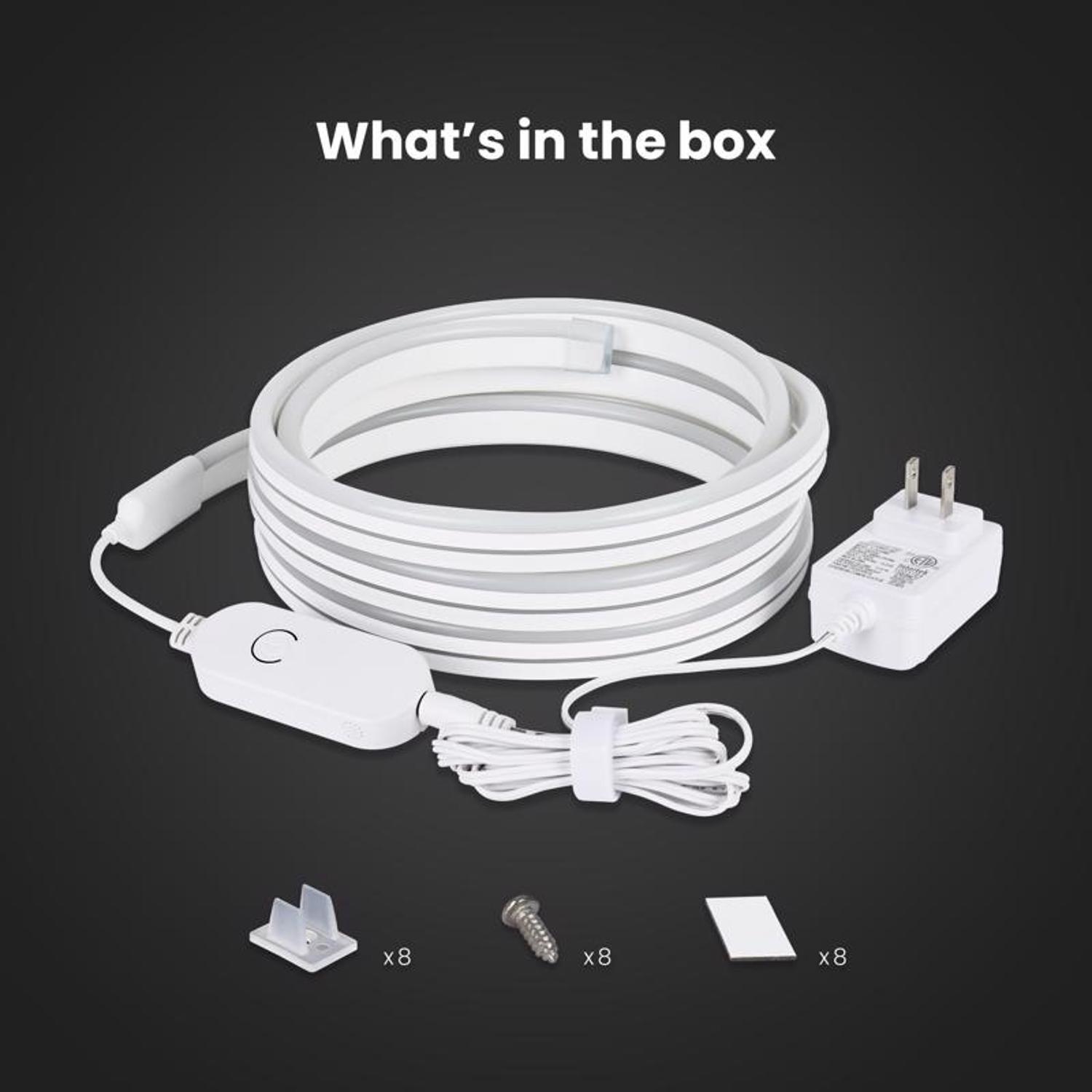 Feit 10 ft. L Color Changing Plug-In LED Smart-Enabled Rope Lights 1 pk