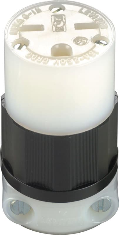 Leviton Industrial Nylon Grounding Connector 6-15R 18-10 AWG 2 Pole 3 Wire