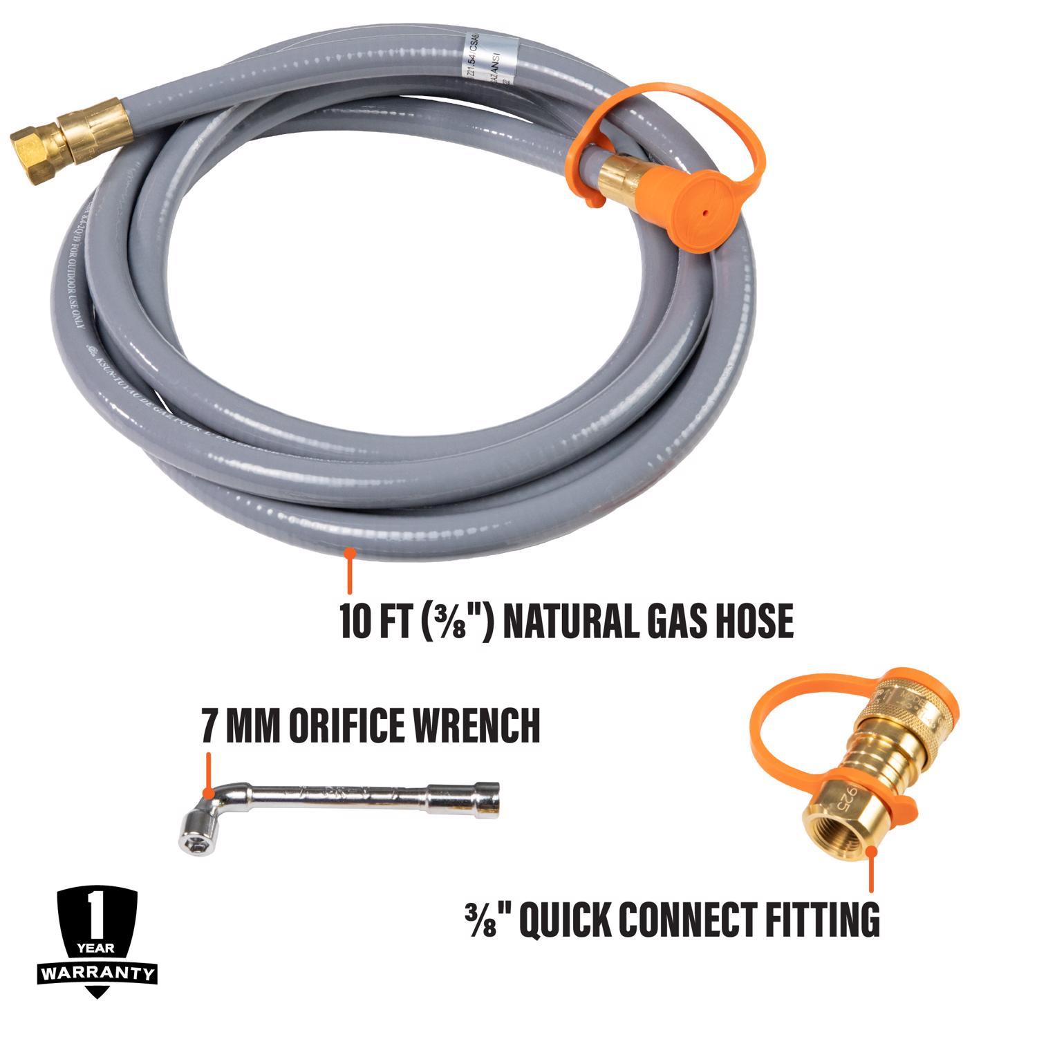 Blackstone 3/8 in. D X 10 ft. L Brass Quick Connect Natural Gas Conversion Kit