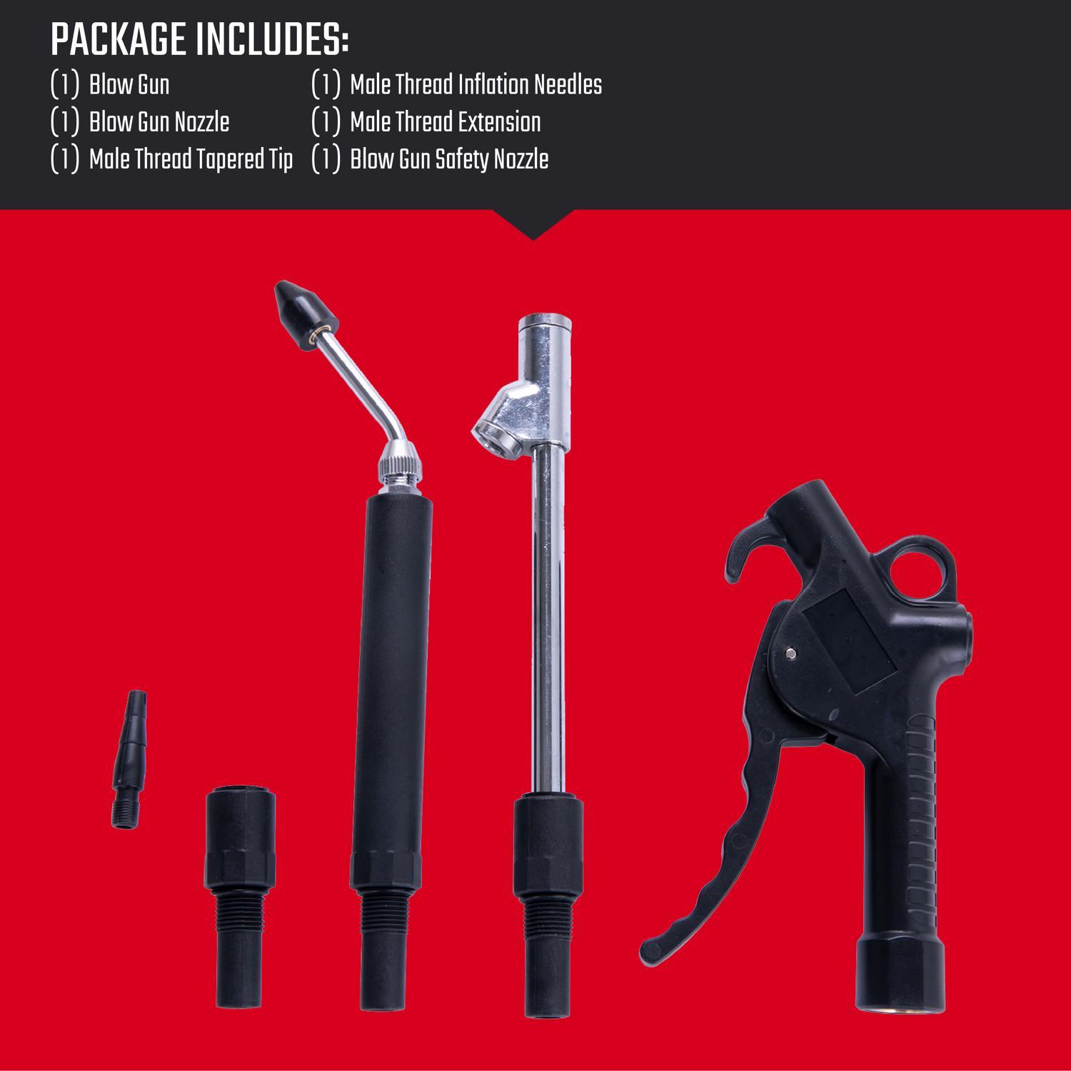 Craftsman Steel Air Blow Gun Kit 1/4 in. NPT 6 pc