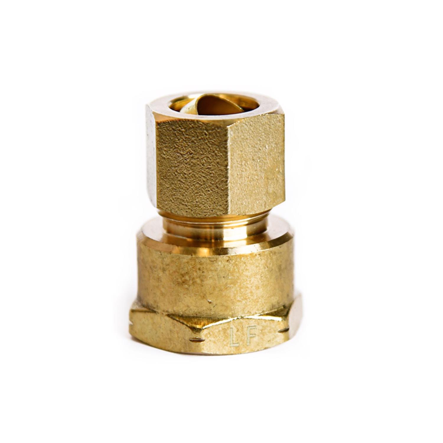 ATC 1/2 in. Compression 1/2 in. D FPT Brass Coupling