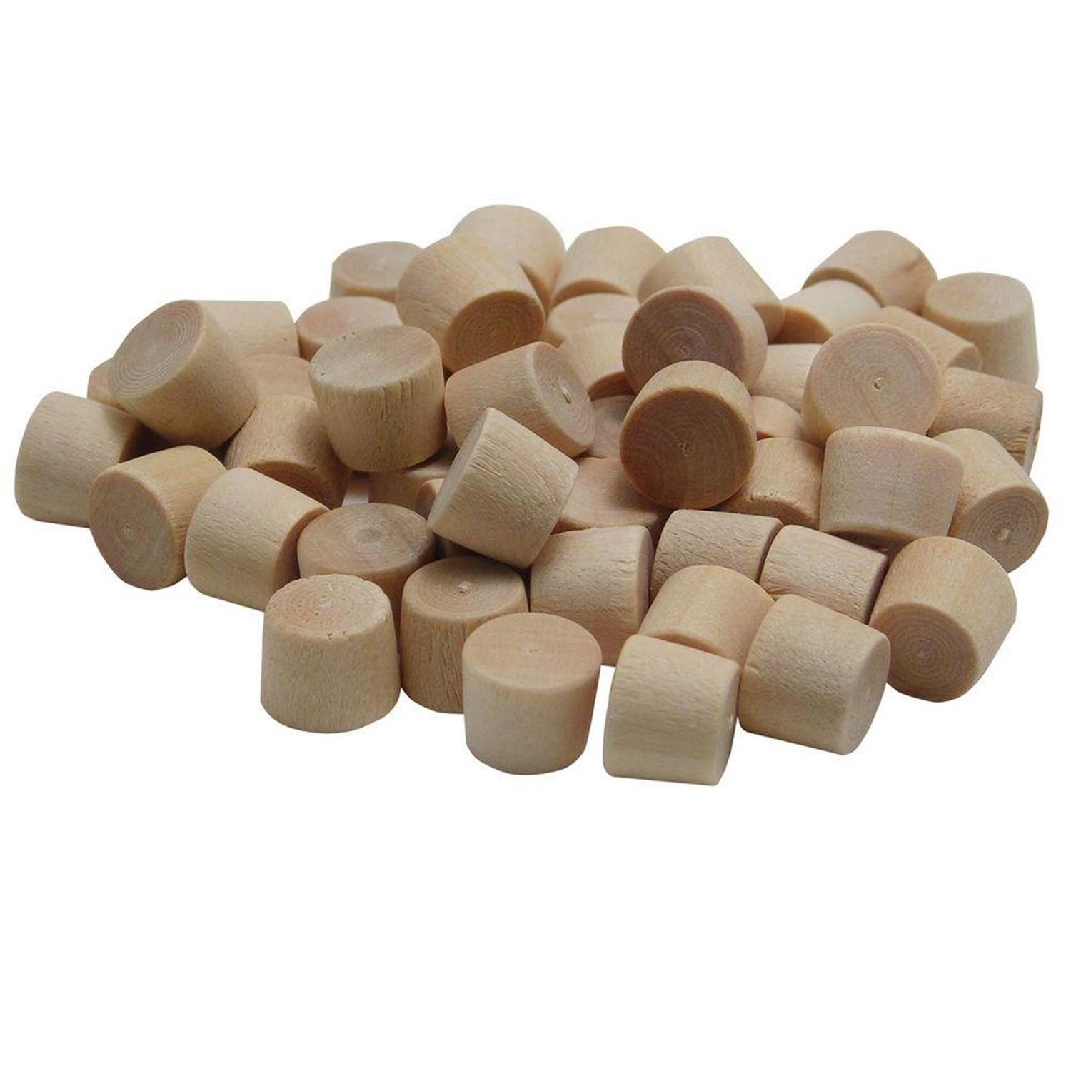 Wolfcraft Flat Hardwood Head Plug 1/4 in. D X 0.225 in. L 1 pk Natural