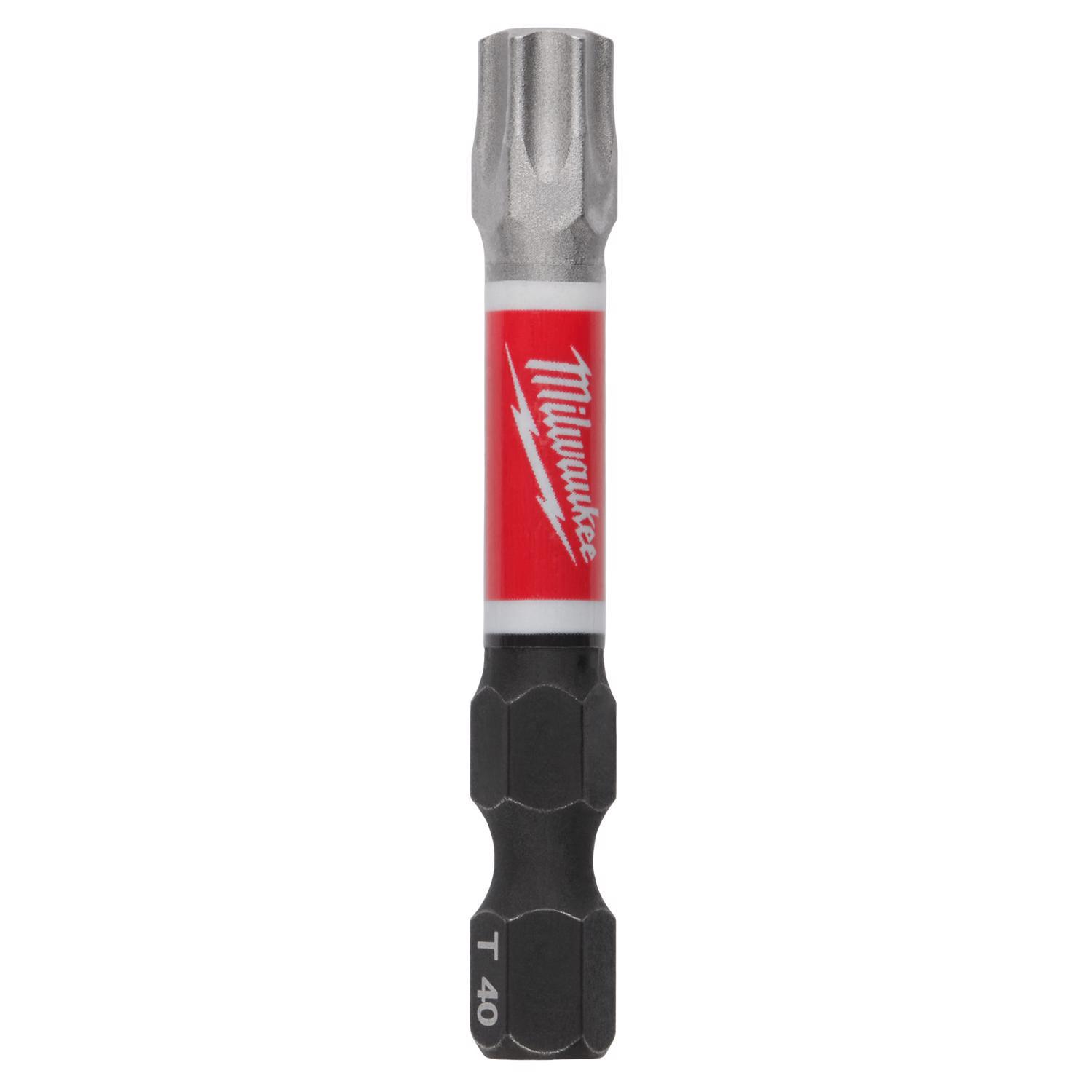 Milwaukee Shockwave Torx T40 Sizes X 2 in. L Power Bit Steel 25 pc
