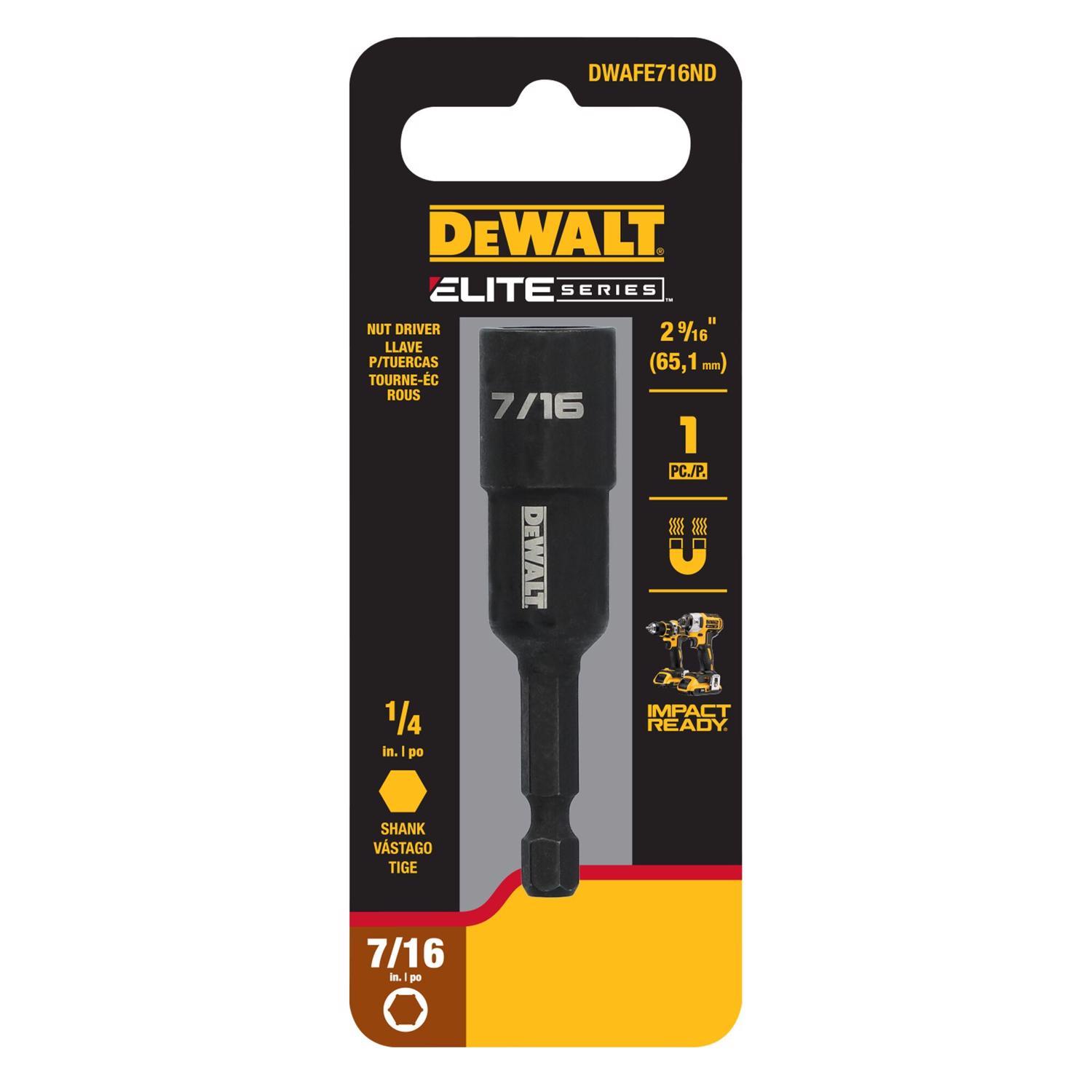 DeWalt 7/16 in. X 2-9/16 in. L Steel Nut Driver 1 pc