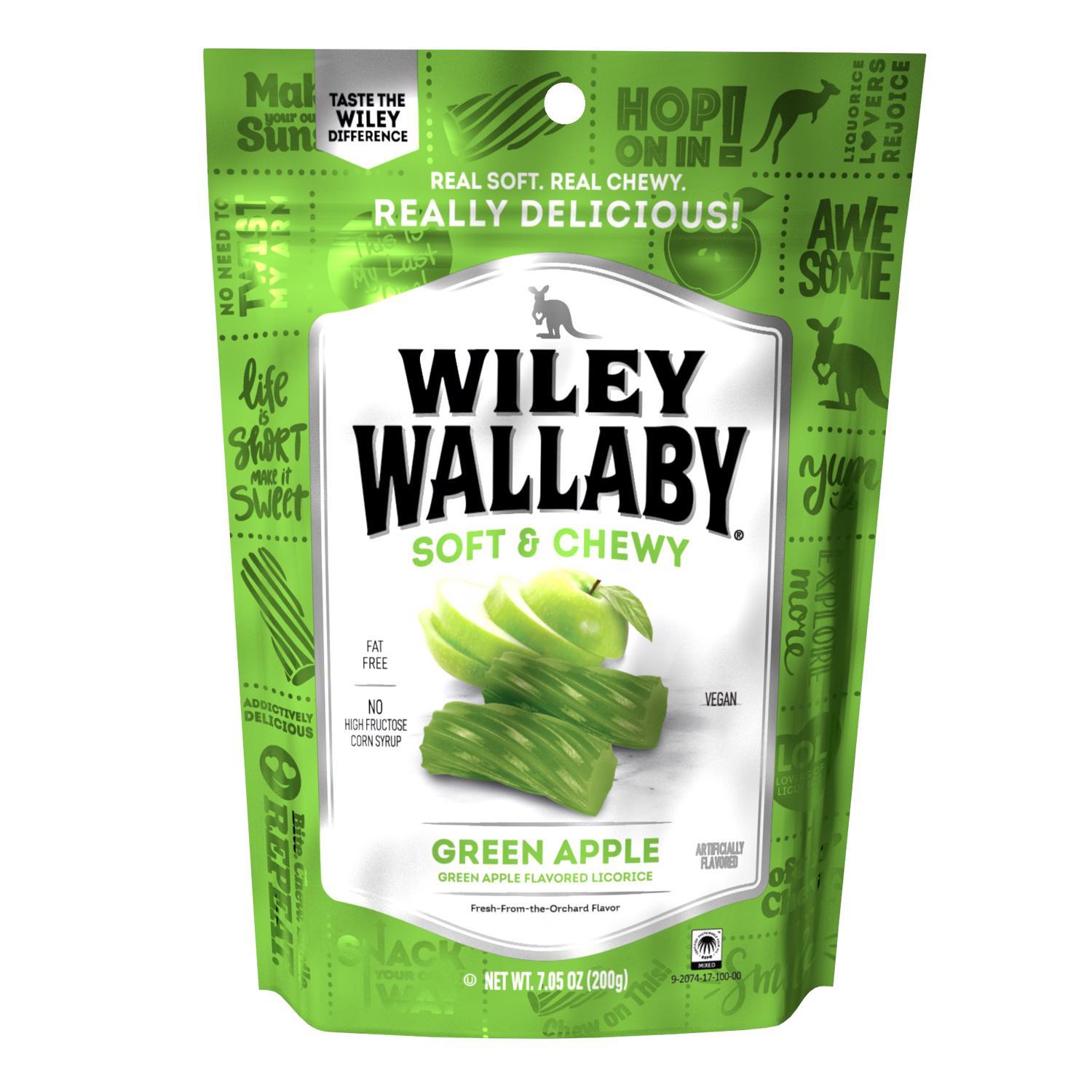 Wiley Wallaby Australian Style Gourmet Green Apple Licorice 10 oz