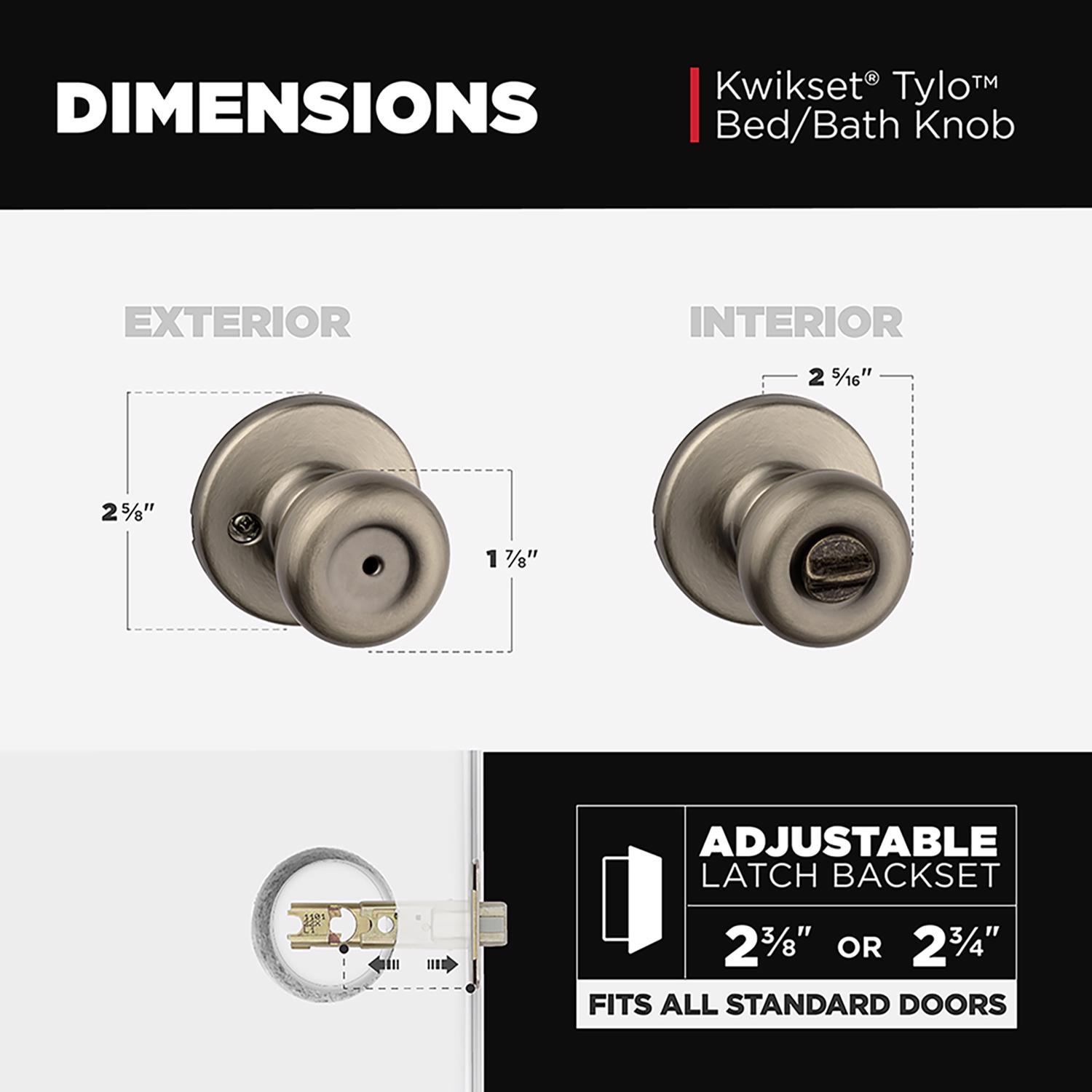 Kwikset Tylo Antique Brass Privacy Knob
