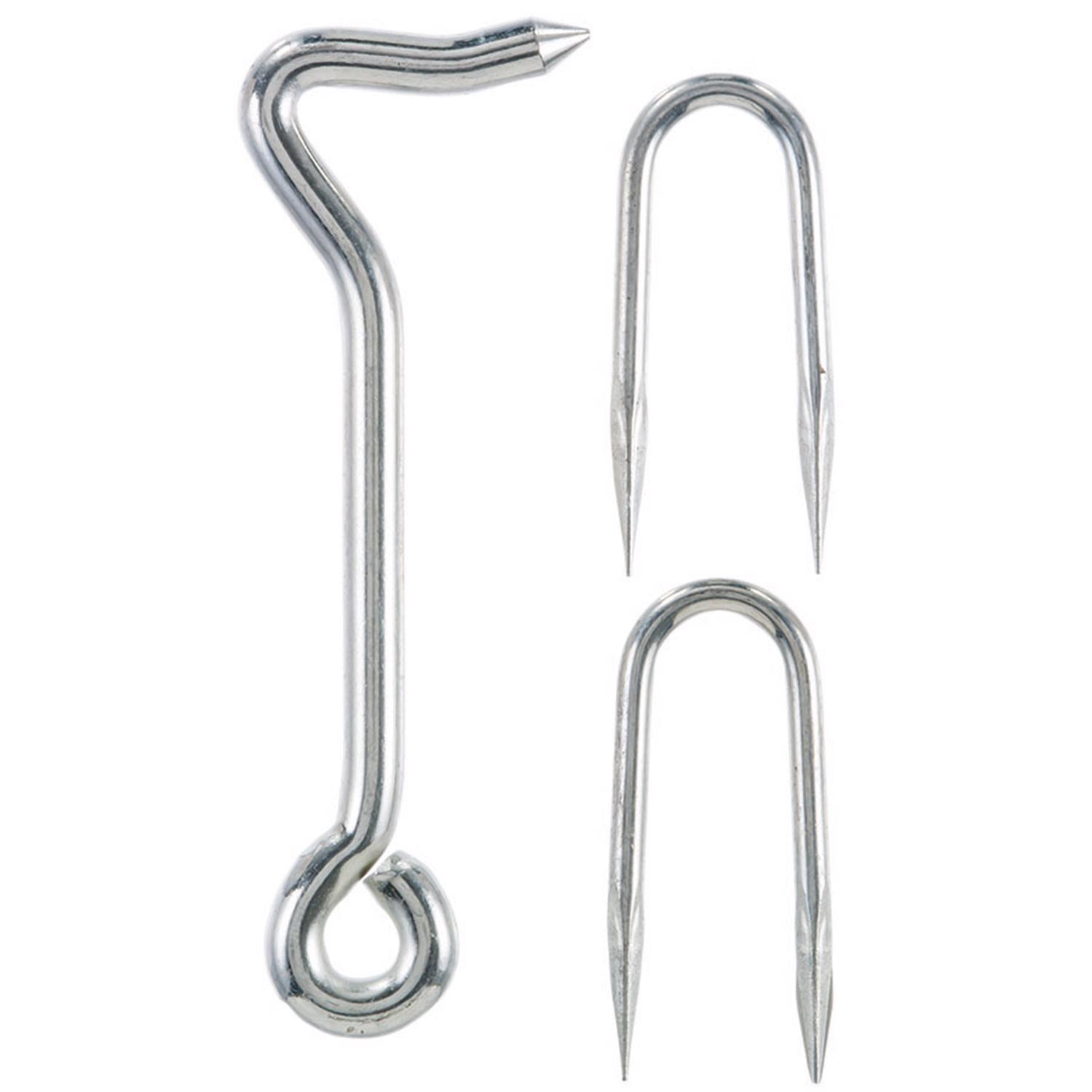 Ace 0.44 in. L Zinc Wire Staple Gate Hook 1 pk