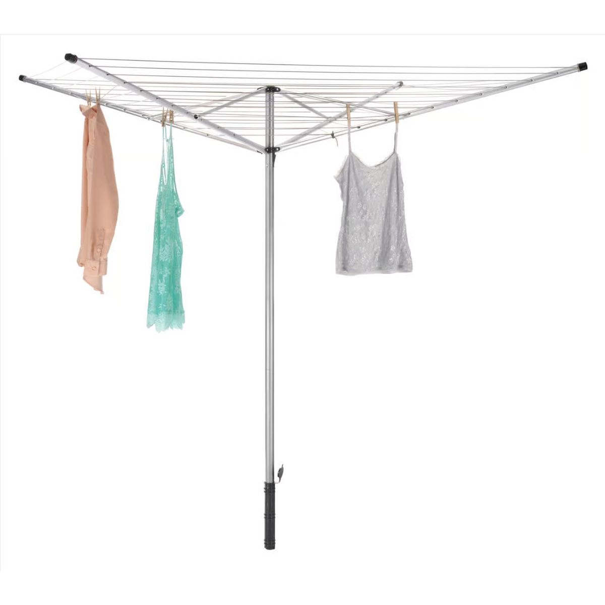 Whitmor 77 in. H x 74.2 in. W x 74.2 in. D Aluminum Clothes Drying Rack