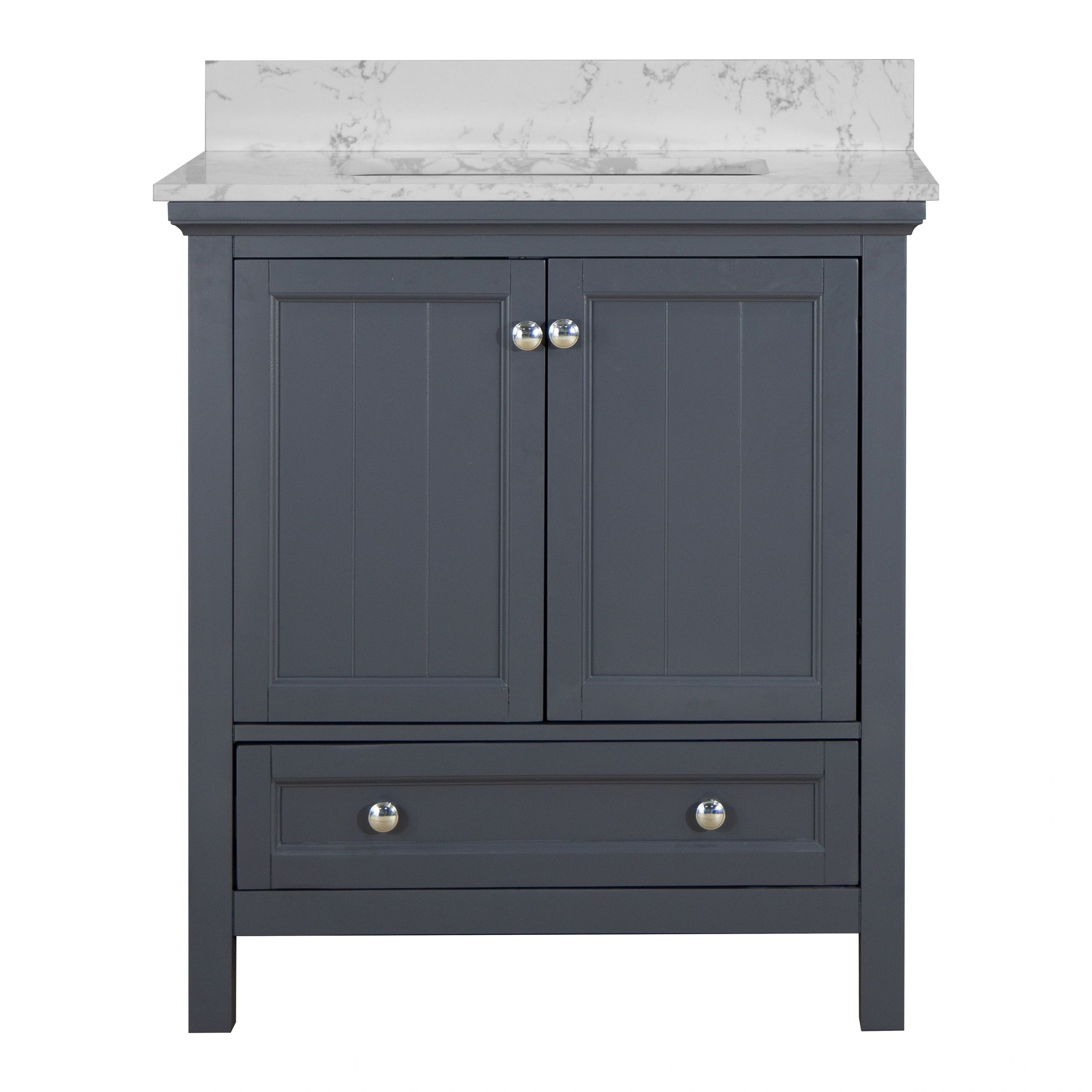 Aurafina CUNNINGHAM 30 in. Harbor Blue Vanity