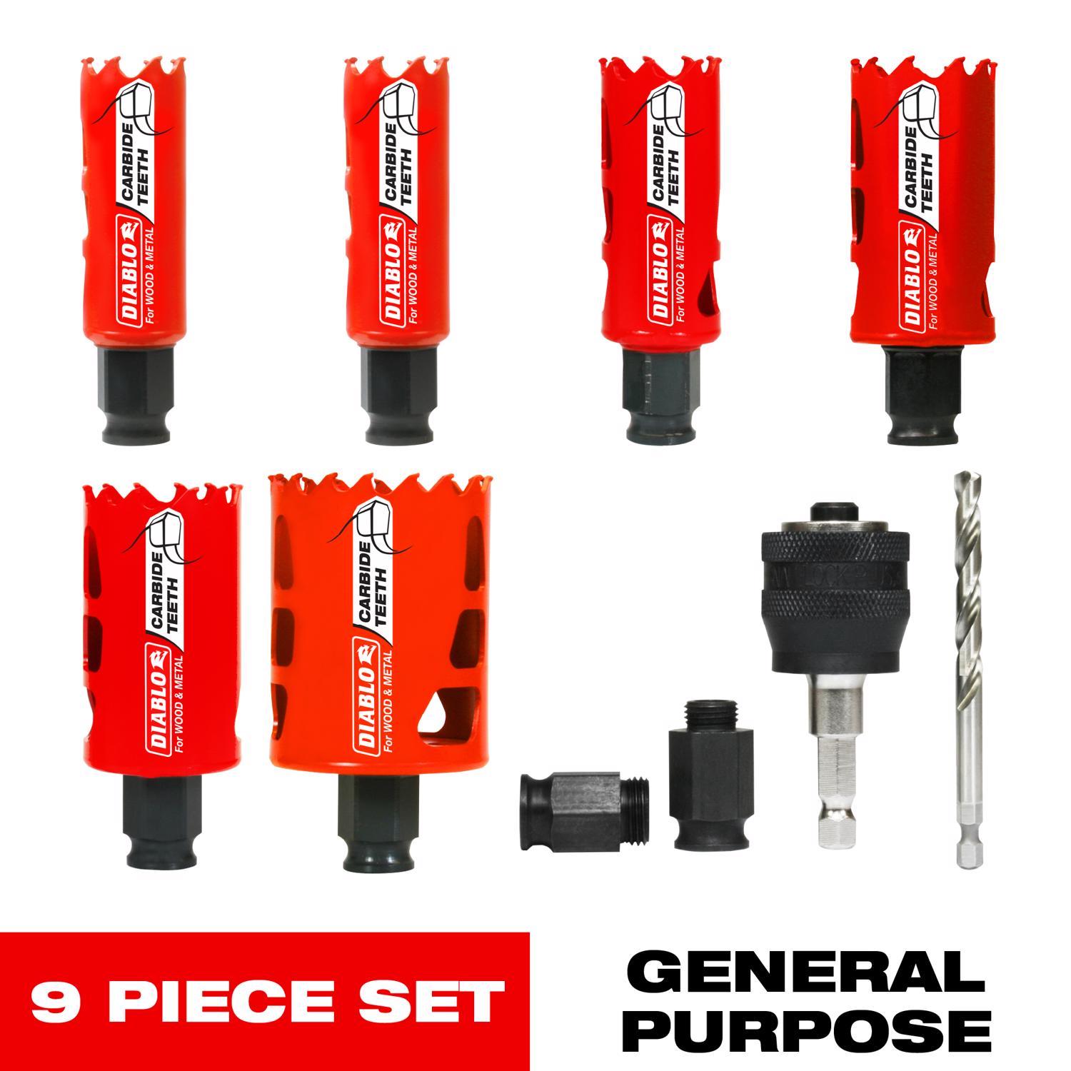 Diablo Diablo Mandrel Hole Saw Kit 9 pc