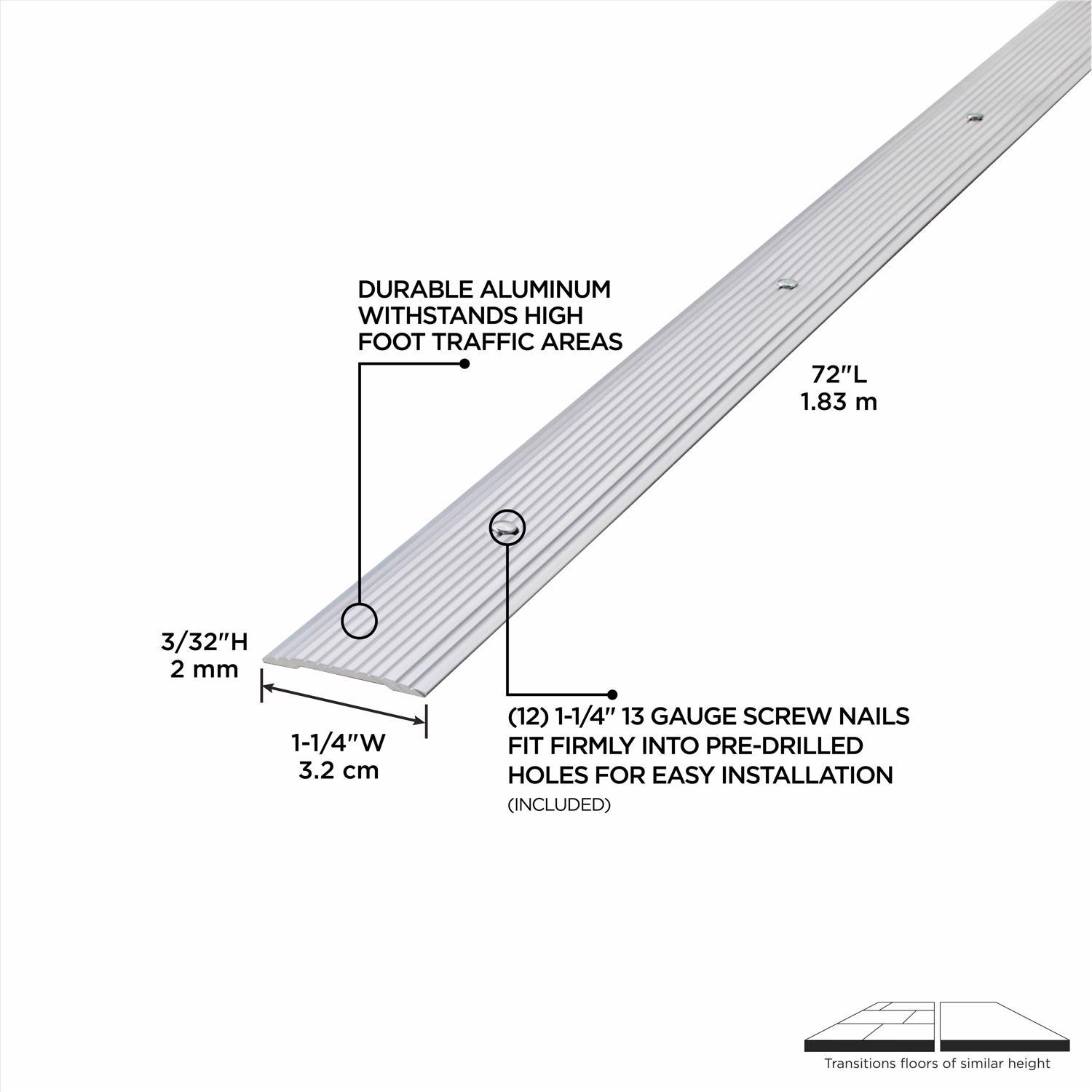 M-D Building Products 0.1 in. H X 1.25 in. W X 72 in. L Prefinished Silver Aluminum Seam Binder
