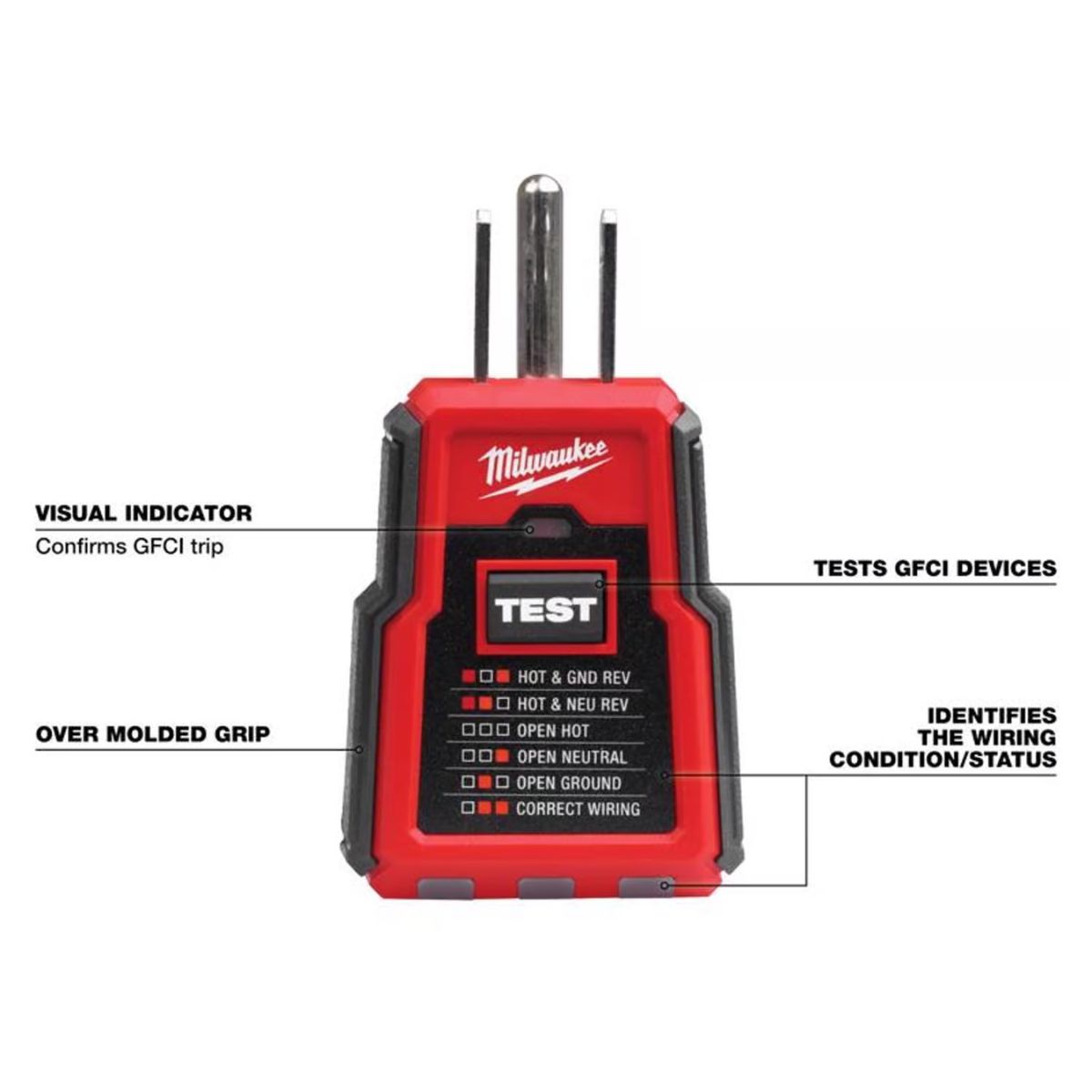 Milwaukee LED Receptacle Tester 1 Pack
