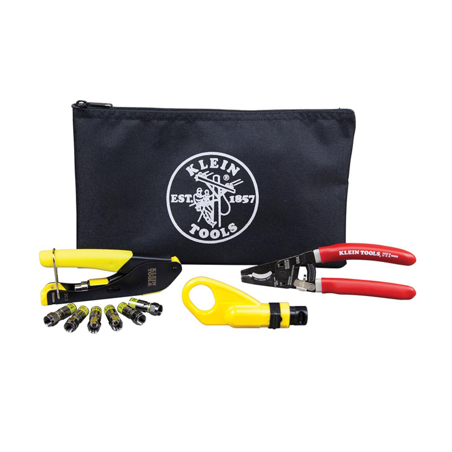 Klein Tools 12.75 in. L Black Coax Cable Installation Kit
