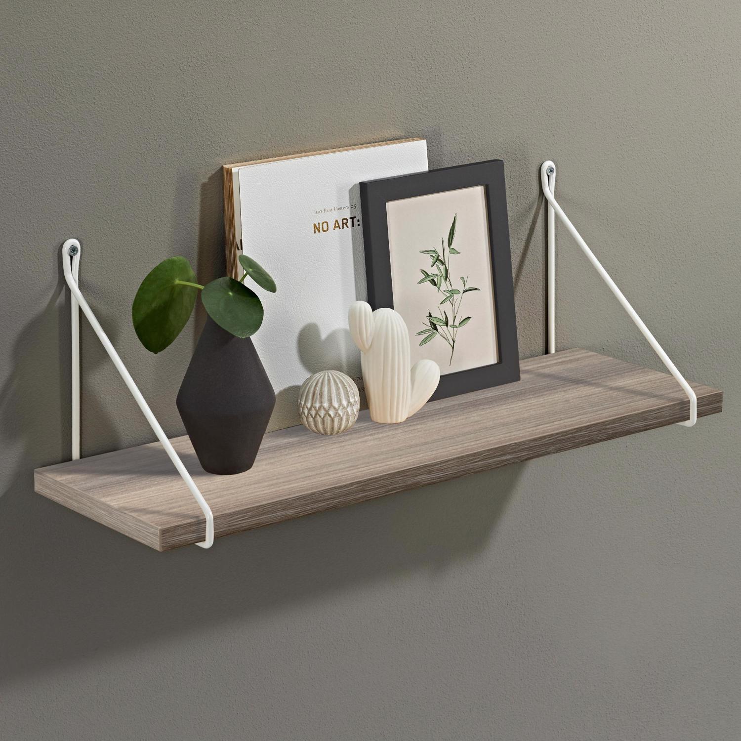 Dolle Lite 0.75 in. H X 31.5 in. W X 9.8 in. D Driftwood Particle Board Shelf Board