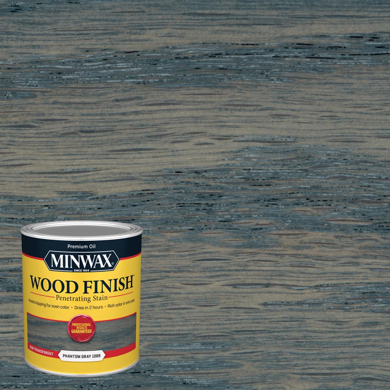 Minwax Wood Finish Semi-Transparent Satin Phantom Oil-Based Penetrating Wood Stain 1 qt