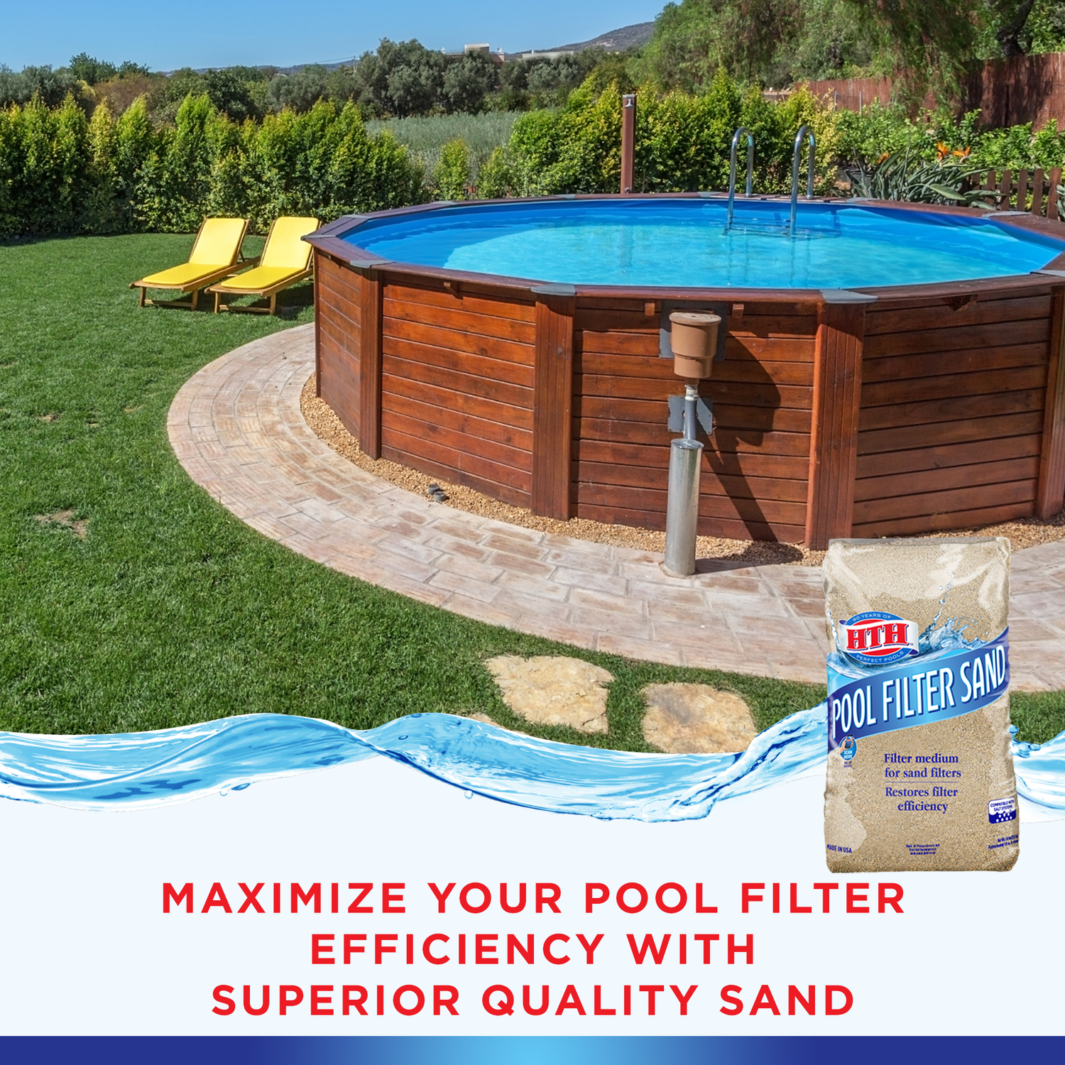 HTH Pool Care Pool Filter Sand 50 lb