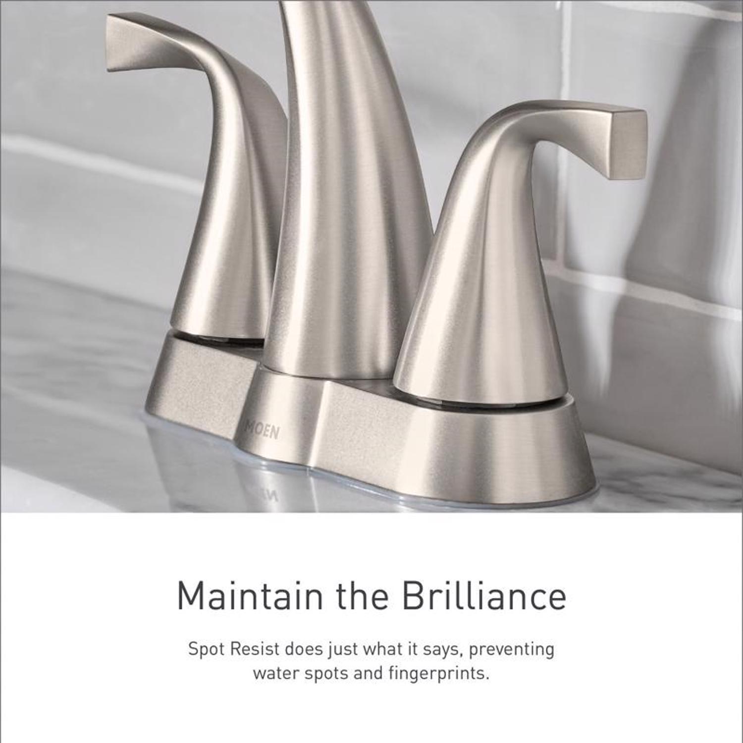 Moen Darcy Brushed Nickel Bathroom Faucet 4 in.