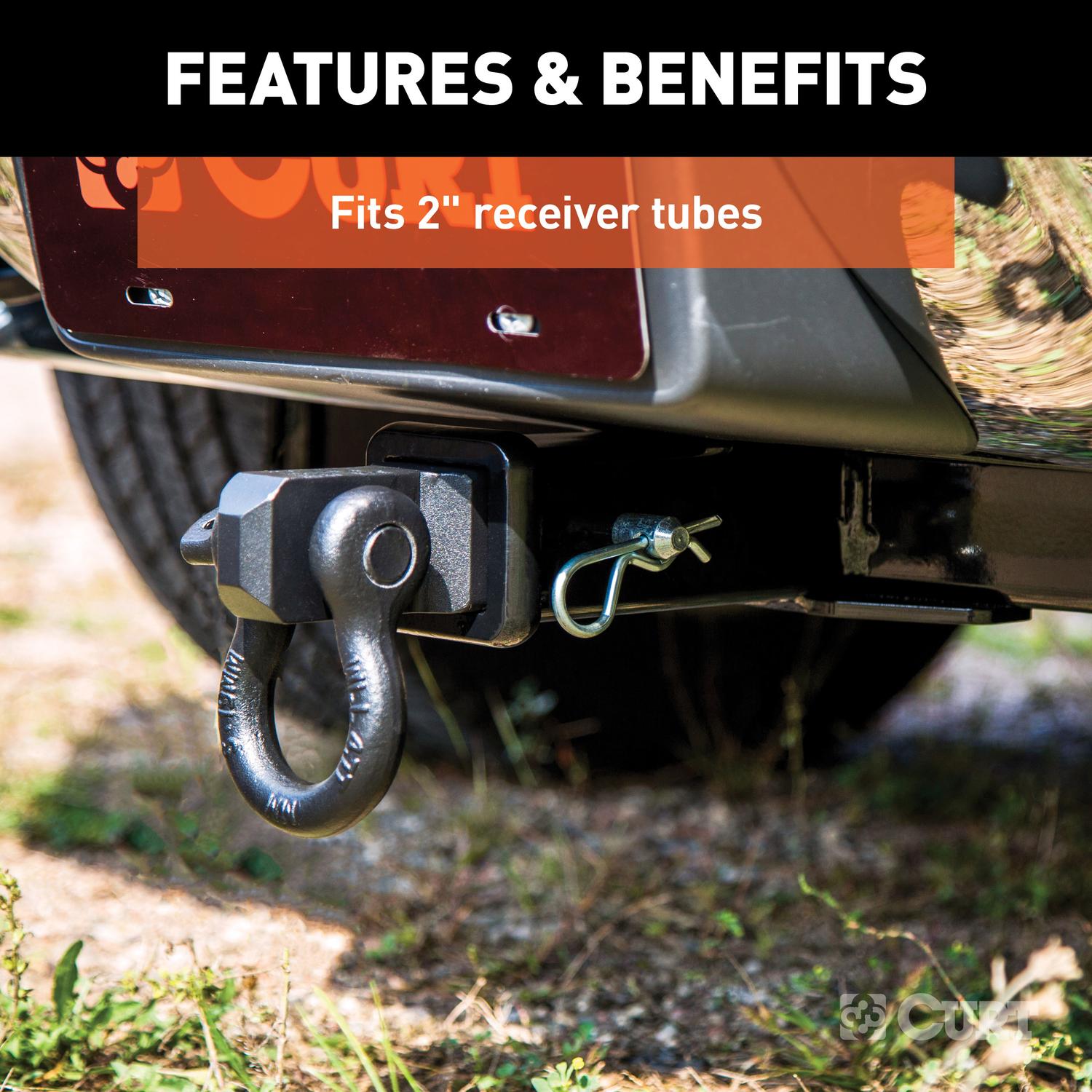 CURT 13000 lb. cap. D-Ring Shackle Mount