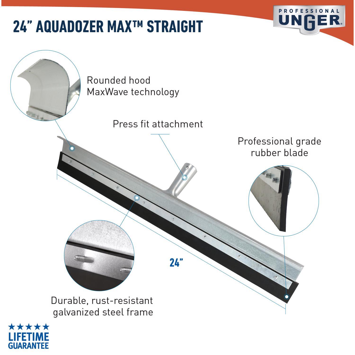 Unger AquaDozer 24 in. W Galvanized Steel Floor Squeegee Replacement Blade