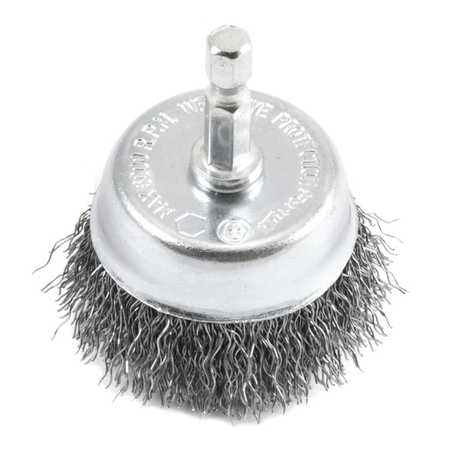 Forney 2 in. D X 1/4 in. Coarse Steel Crimped Wire Cup Brush 6000 rpm 1 pc