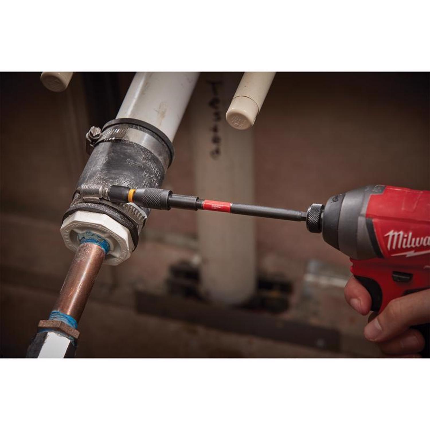 Milwaukee Shockwave 6 in. Alloy Steel Impact Magnetic Locking Bit Holder 1/4 in. Hex Shank 1 pc