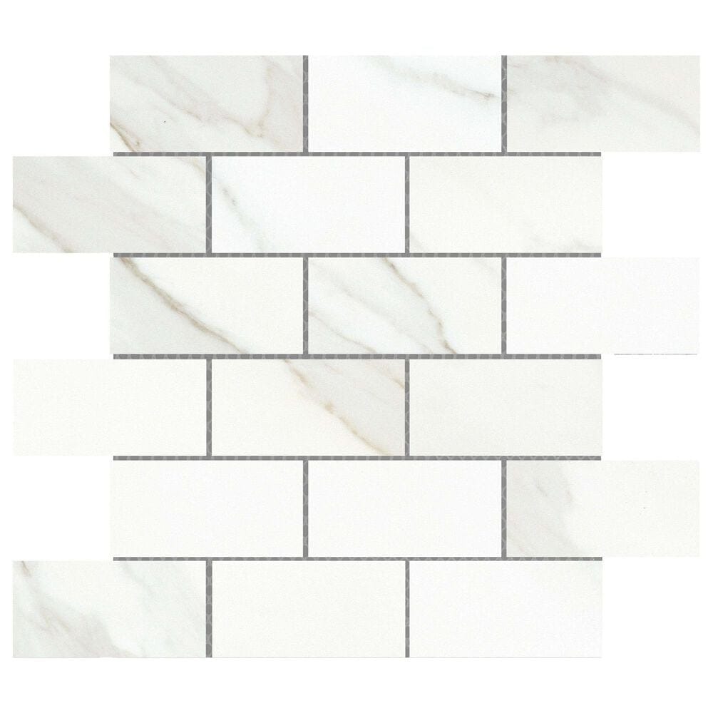 Emser Nobleza Lugo 2 in. x 4 in. on 12 in. x 12 in. Mesh Porcelain Mosaic Sheet