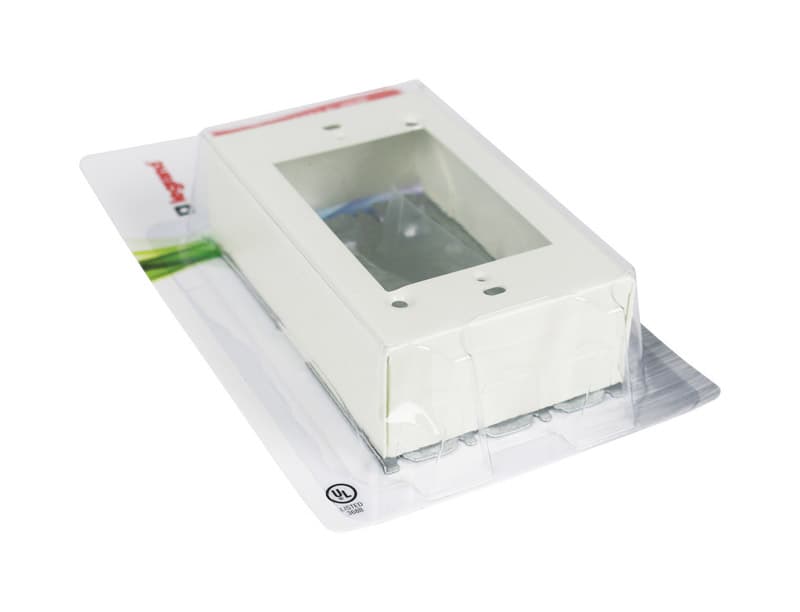 Legrand Rectangle Metal 1 gang Outlet Box Ivory