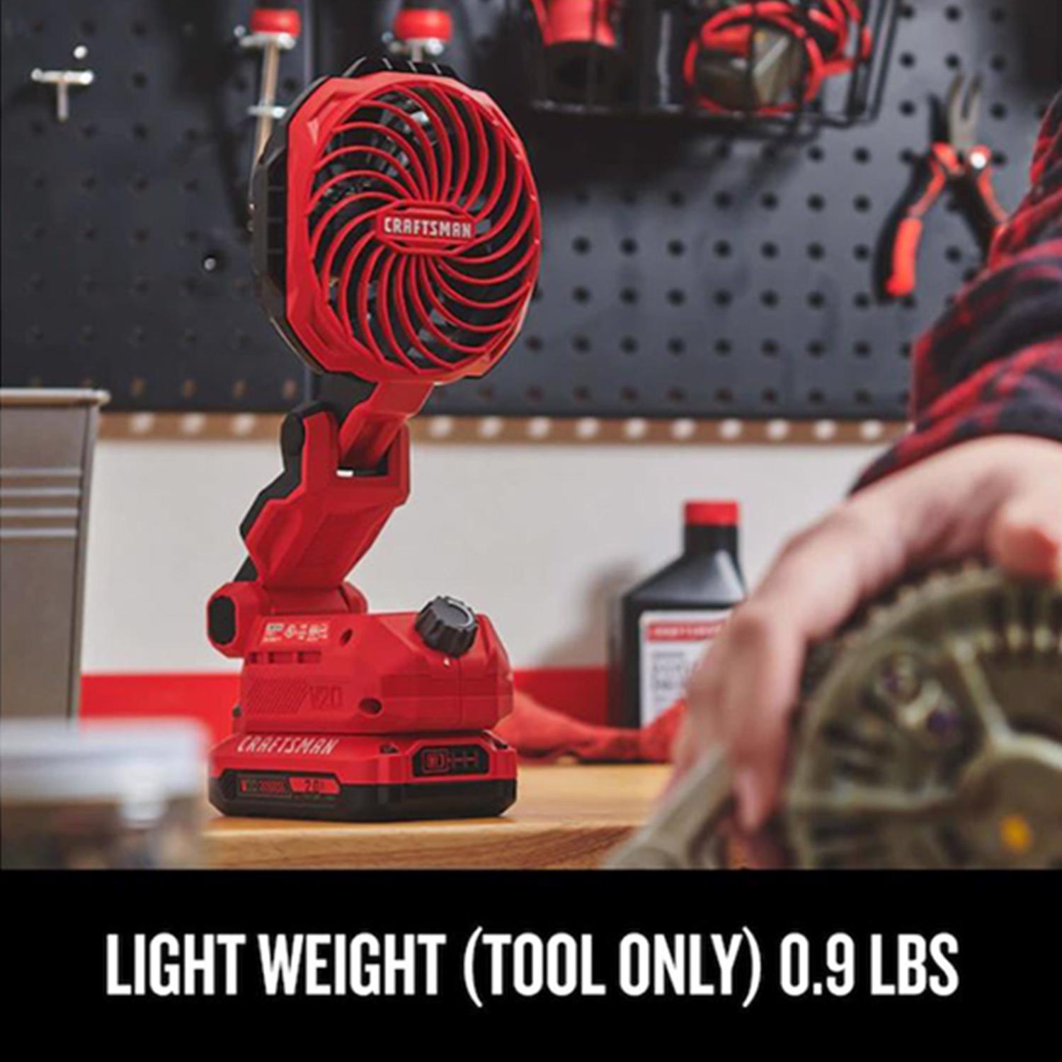 Craftsman V20 6 in. H Personal Fan