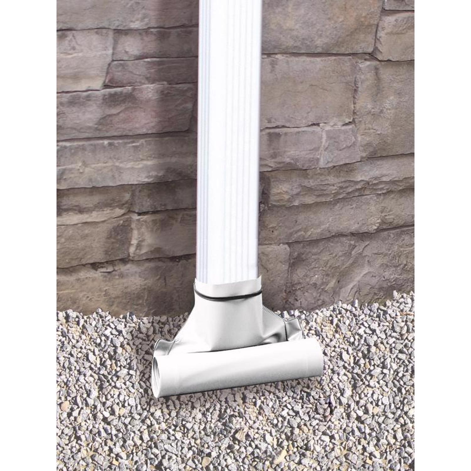 Frost King Drain Away 0.1 in. H X 9 in. W X 46 in. L White Vinyl Downspout Extension