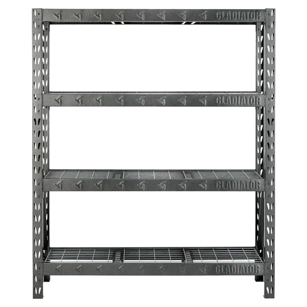 Gladiator 4-Tier Welded Steel Garage Storage Shelving Unit 60x18x72