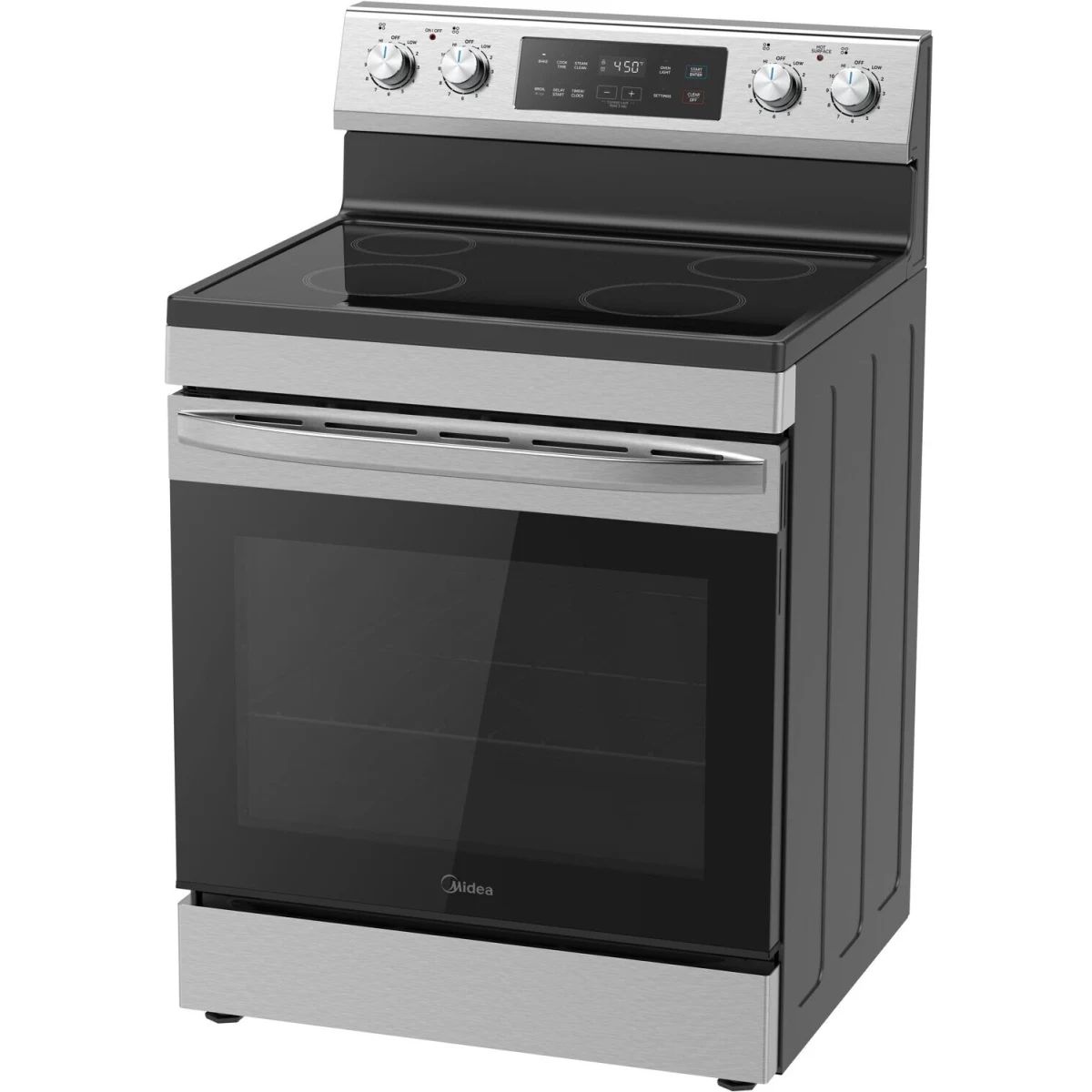 Midea 30 in. Stainless Steel Freestanding Electric Range with 4 Radiant Elements, 6.3 cu. ft