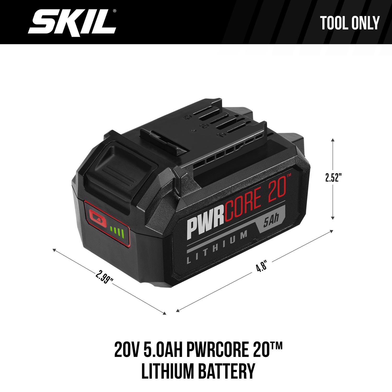 SKIL 20V PWRCORE 5 Ah Lithium-Ion Battery 1 pc