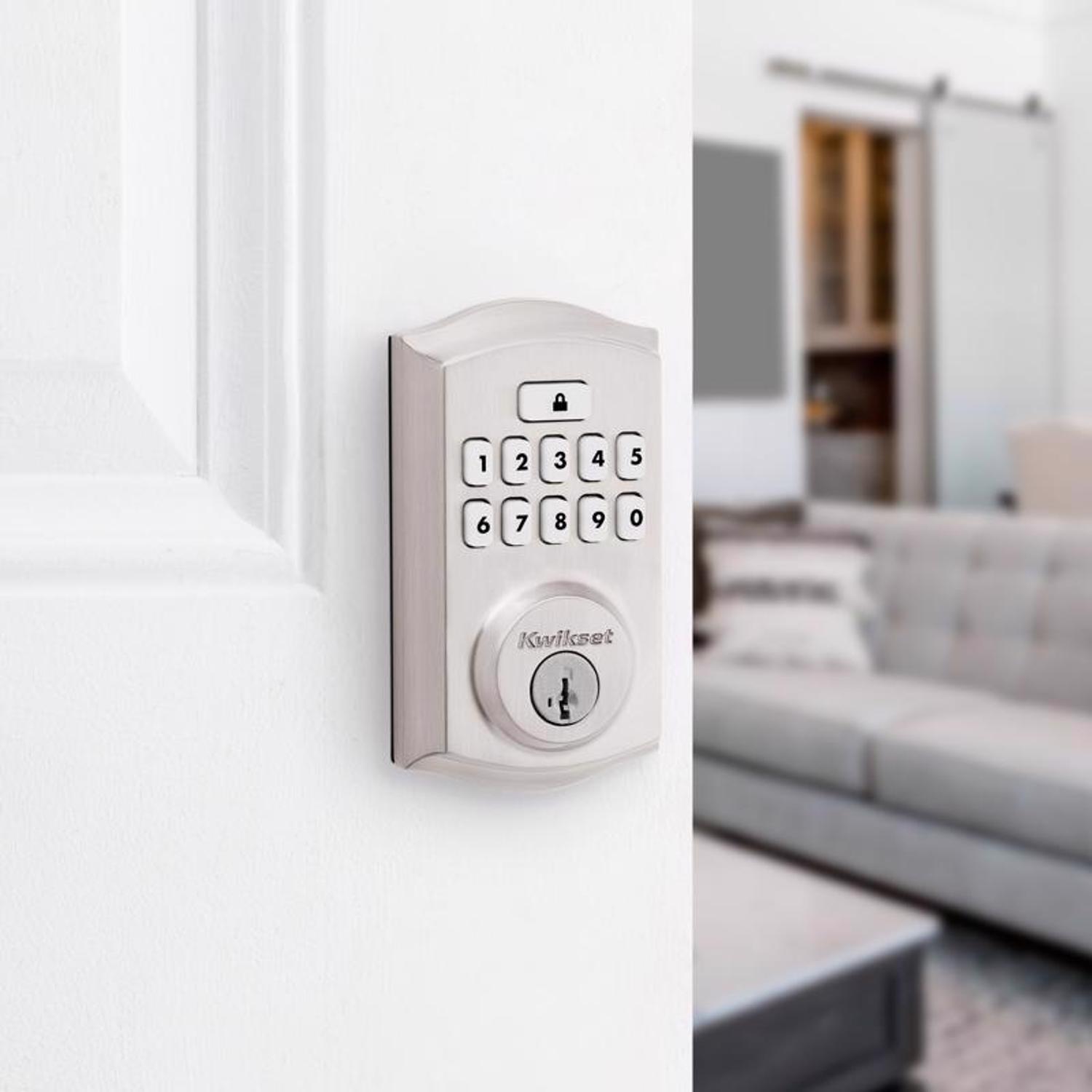Kwikset SmartCode Satin Nickel Metal Electronic Deadbolt