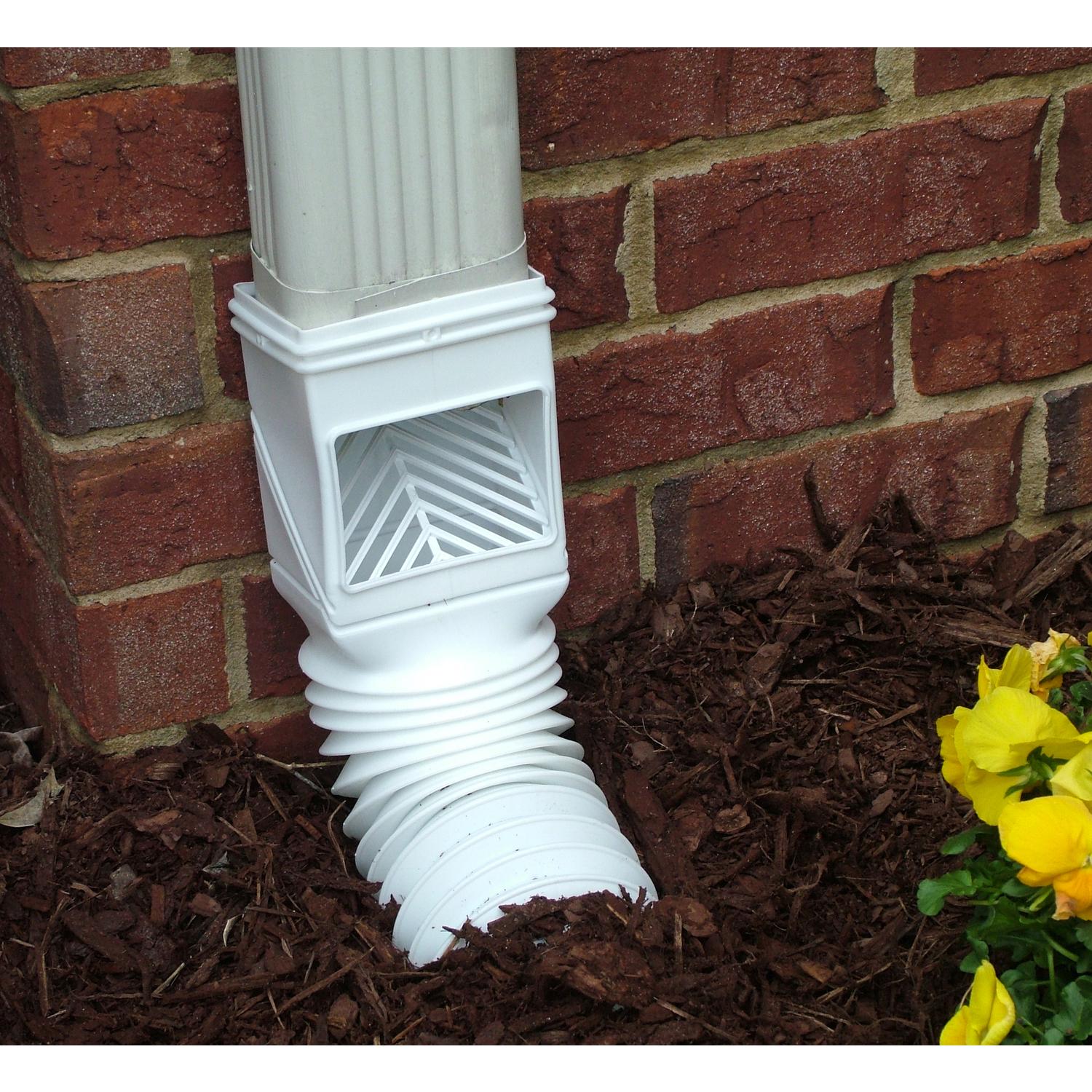 Amerimax FlexGrate 4.625 in. W X 4.625 in. L White Vinyl Downspout Filter 1 pk