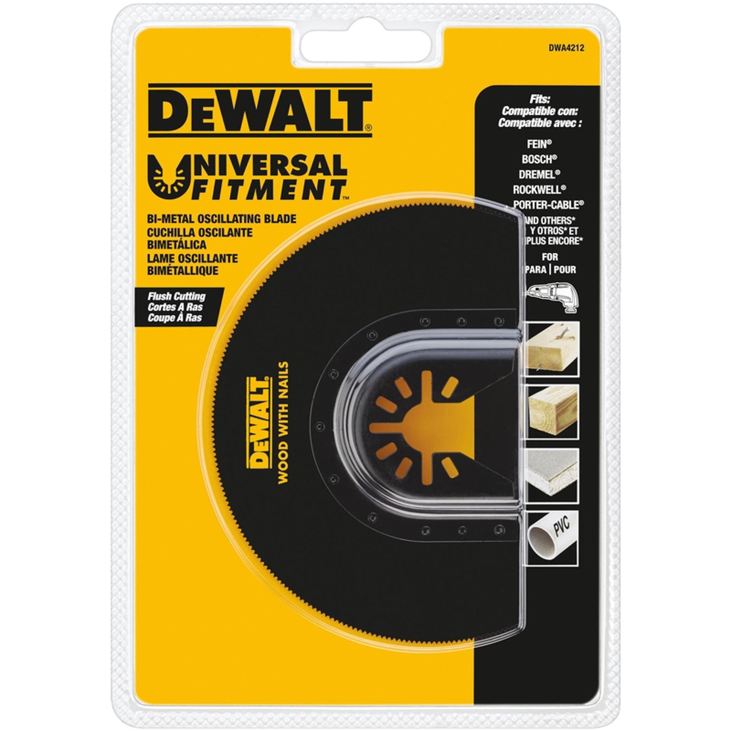 DEWALT Universal Fitment High Speed Steel Flush Cut Round Oscillating Blade 1 pc