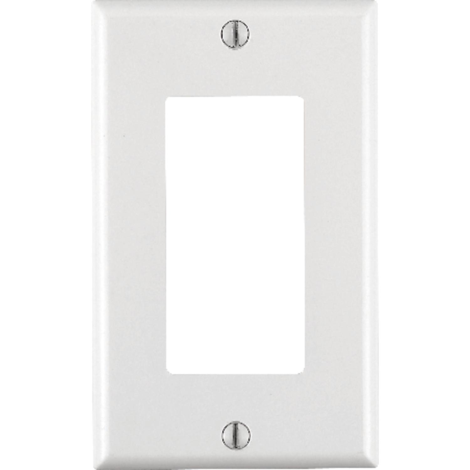 Leviton Decora White 1 gang Thermoset Plastic Decorator Wall Plate 1 pk