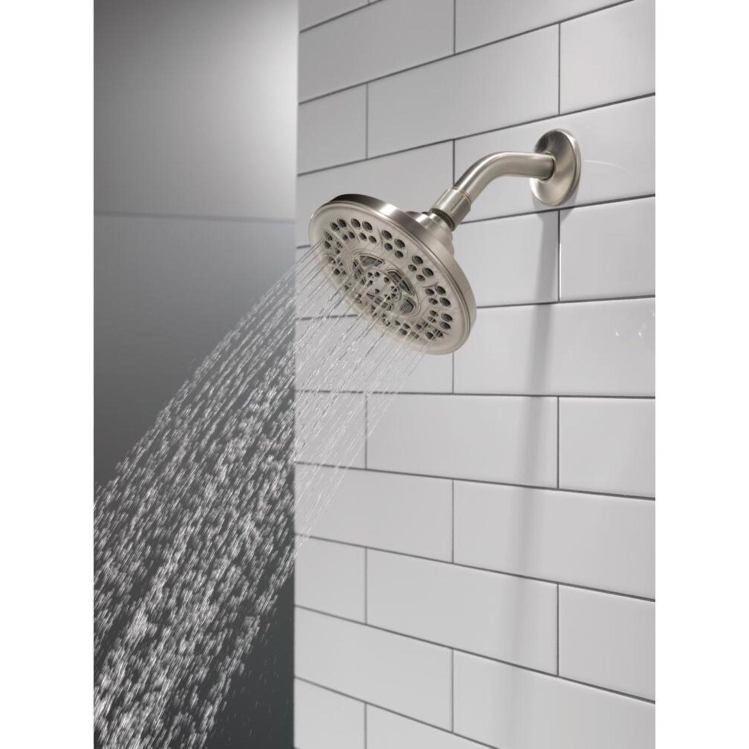 Delta Brushed Nickel ABS Plastic 6 settings Showerhead 1.75 gpm