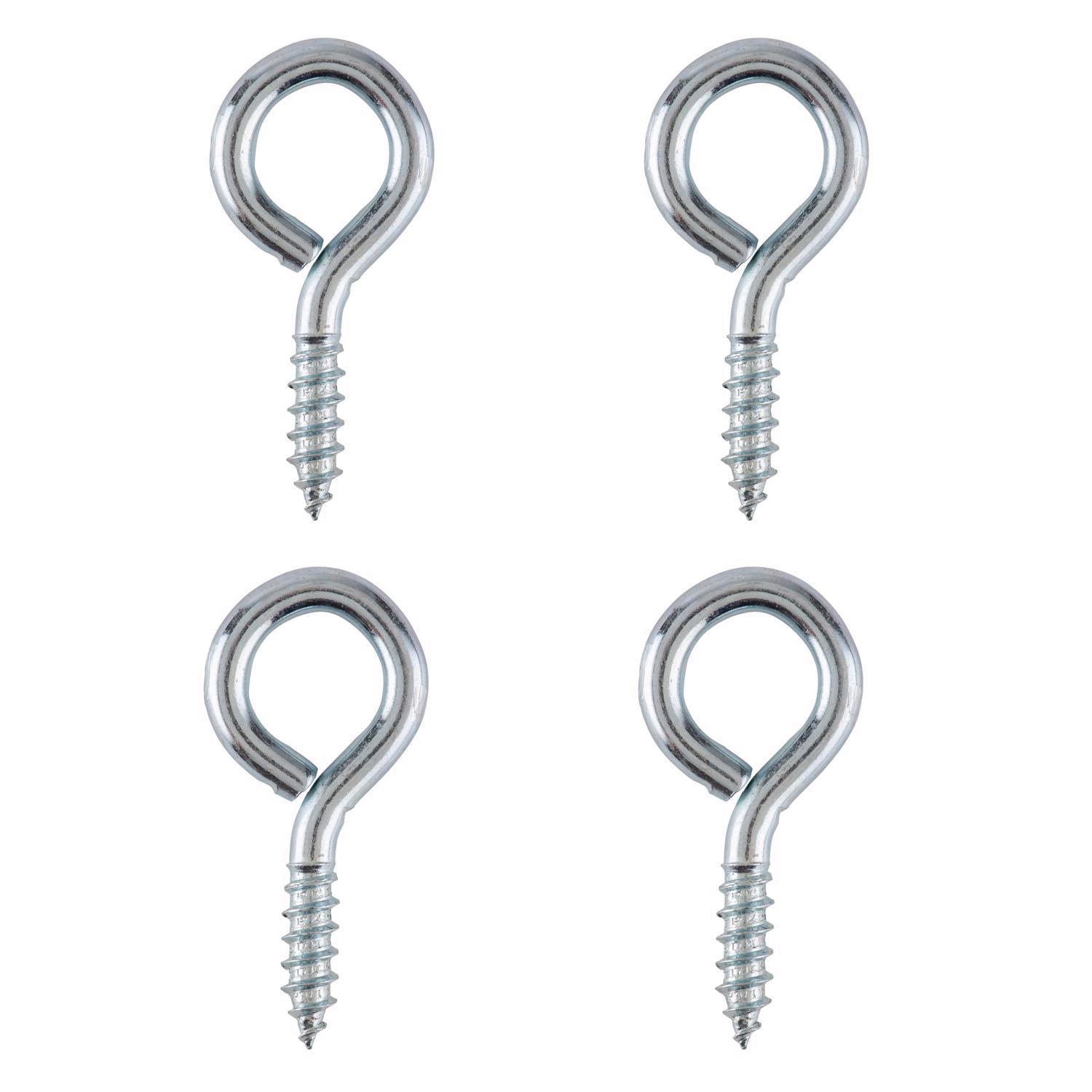Ace 1/4 in. D X 17/8 in. L Zinc-Plated Steel Screw Eye 70 lb. cap. 4 pk