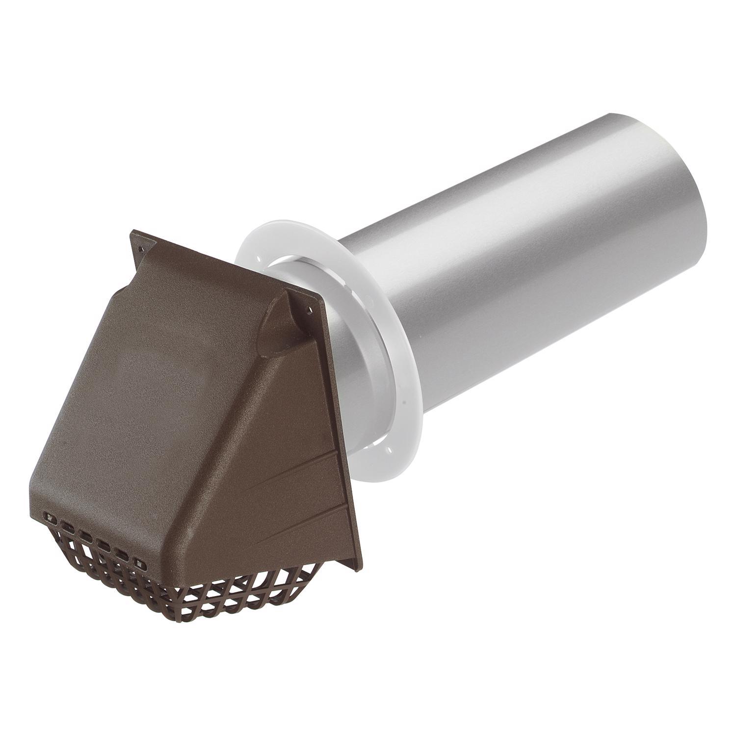 Ace 4 in. W X 6 in. L Brown Plastic Dryer Vent Hood