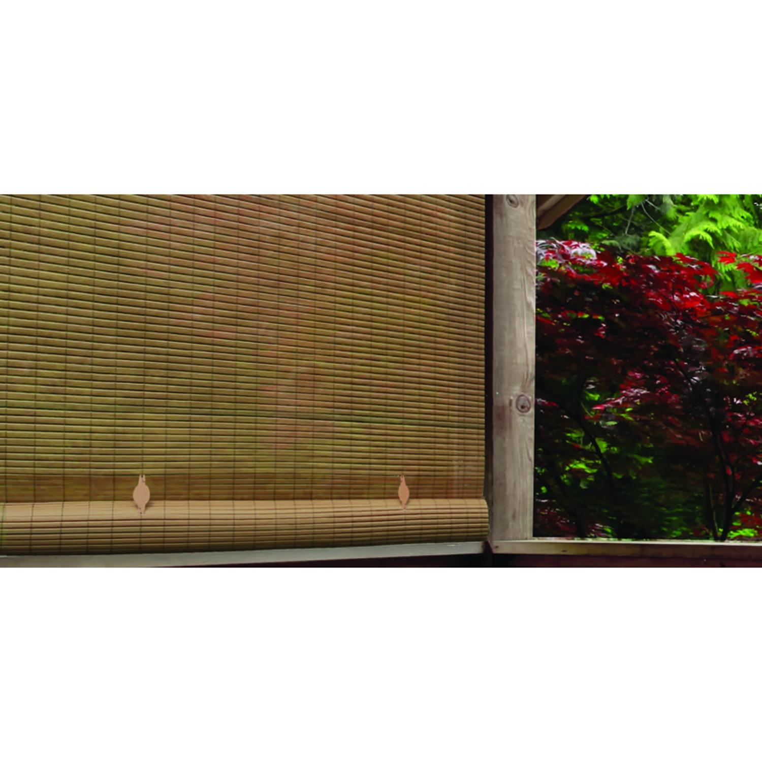 Radiance Vinyl Rollup Shade 60 in. W X 72 in. H Bamboo Cordless