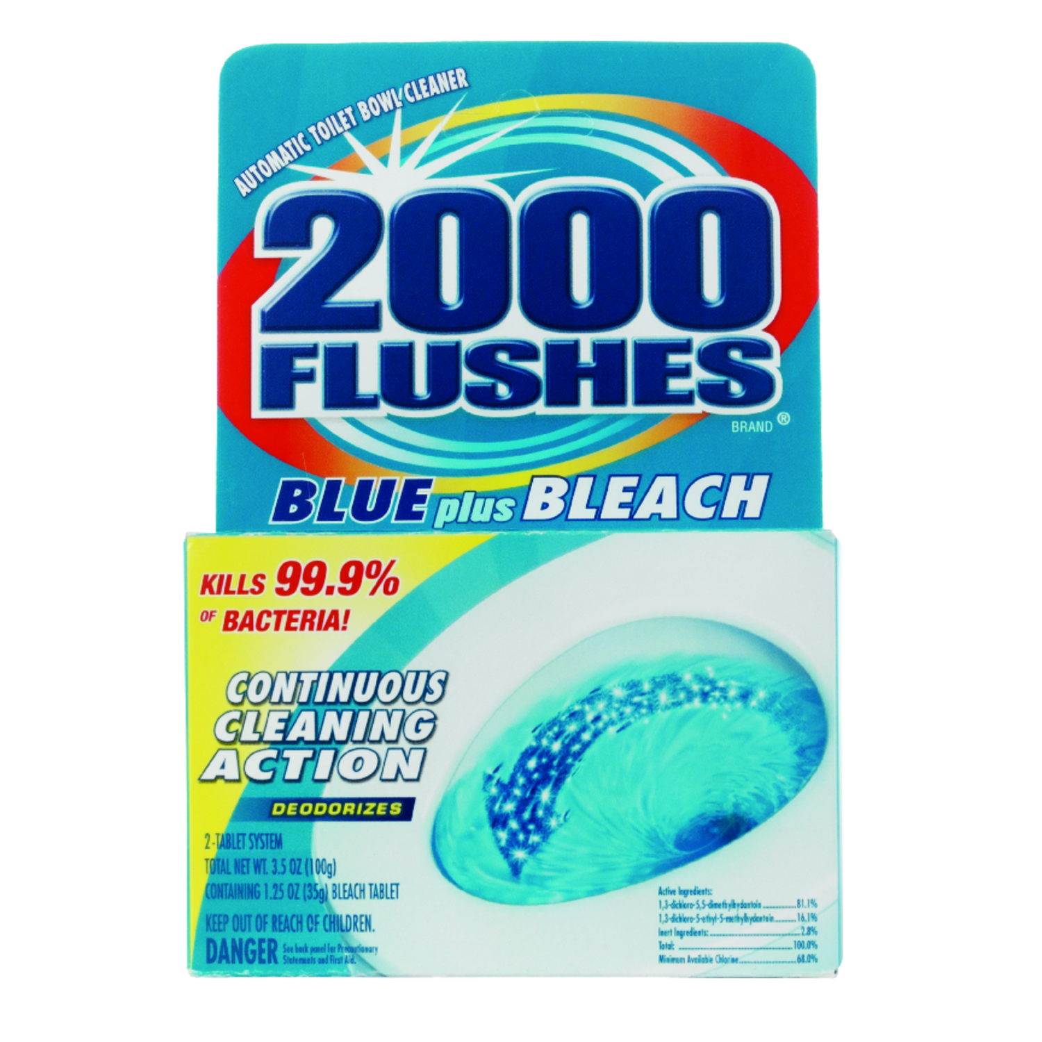 2000 Flushes Clean Scent Automatic Toilet Bowl Cleaner 3.5 oz Tablet